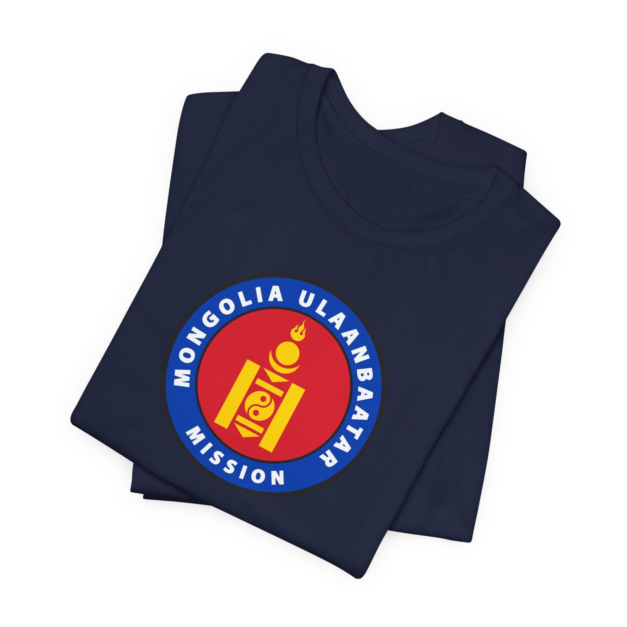Mongolia Ulaanbaatar Mission Flag Logo T-shirt - Mission Wishlist - LDS Missionary Gift Store