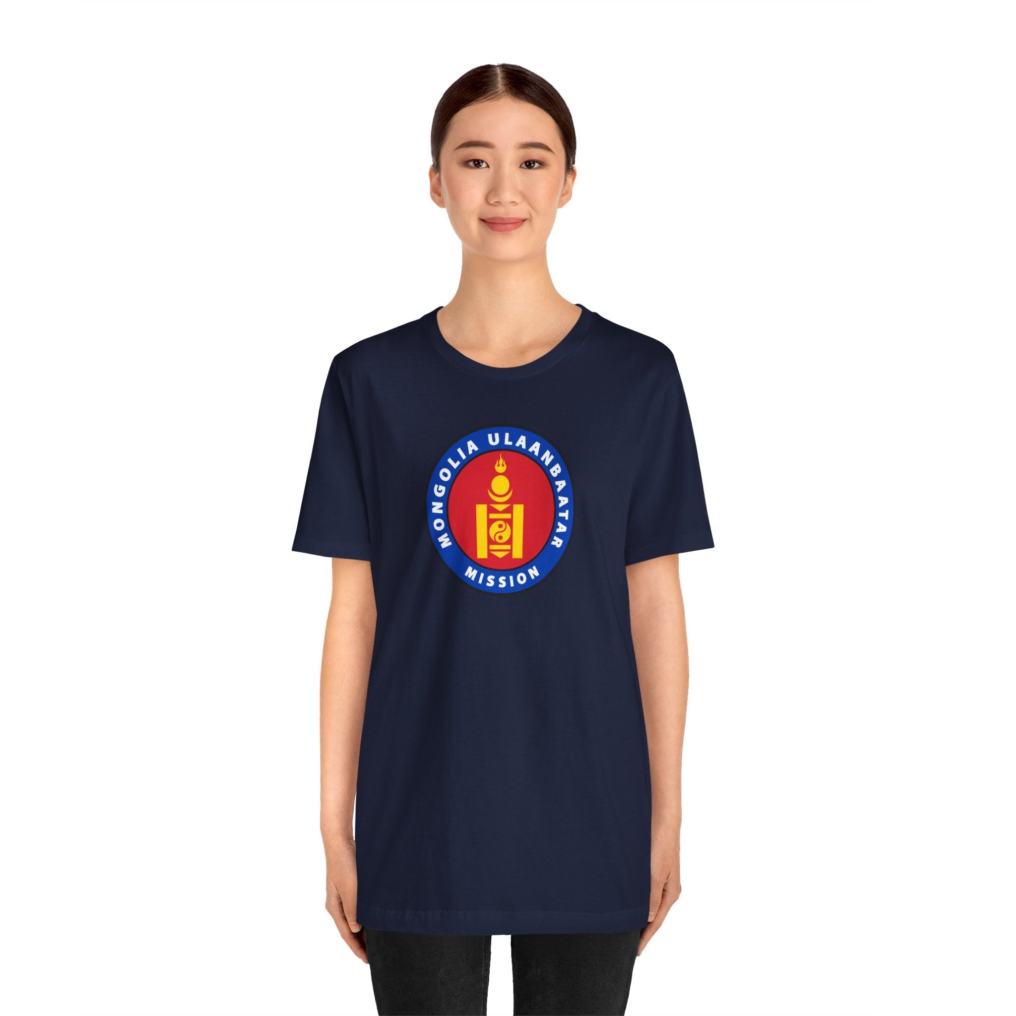 Mongolia Ulaanbaatar Mission Flag Logo T-shirt - Mission Wishlist - LDS Missionary Gift Store