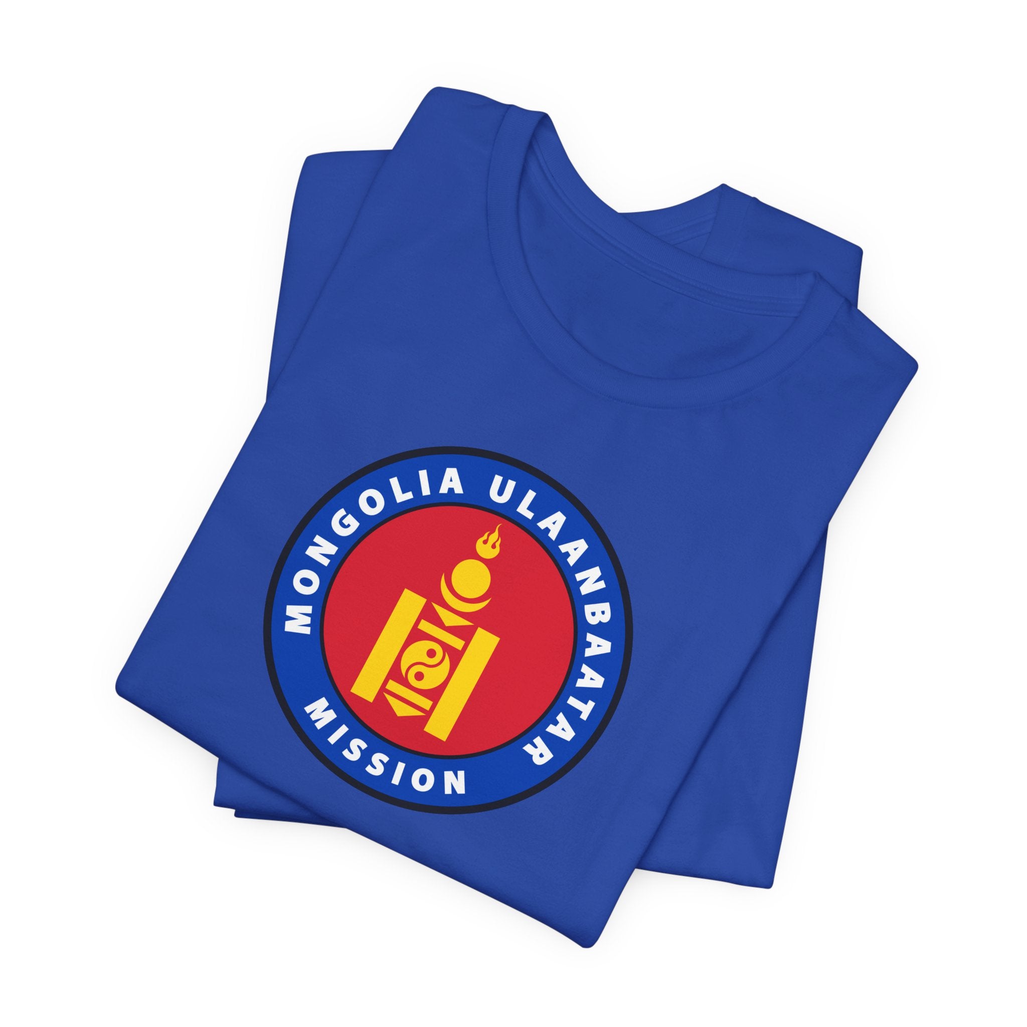 Mongolia Ulaanbaatar Mission Flag Logo T-shirt - Mission Wishlist - LDS Missionary Gift Store