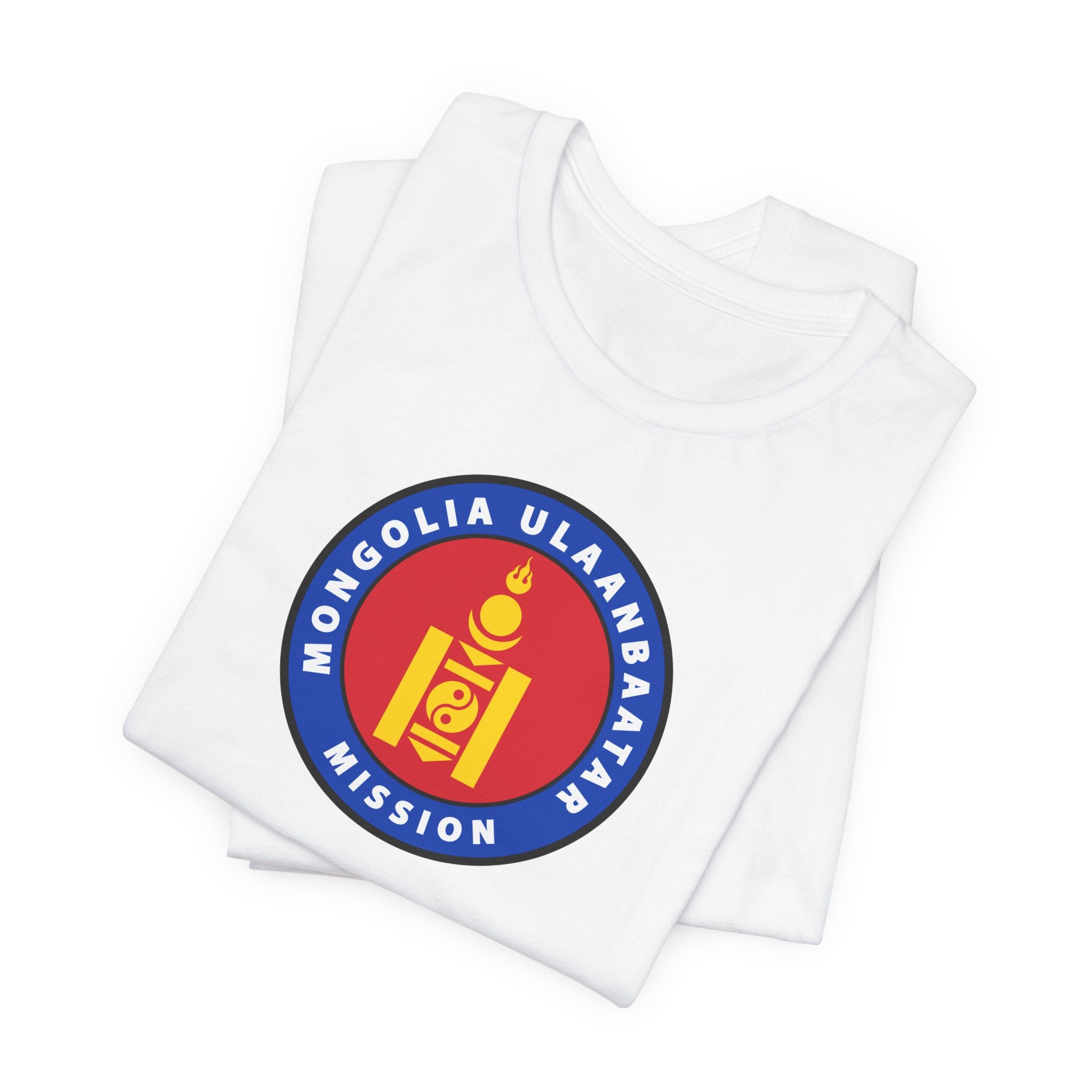 Mongolia Ulaanbaatar Mission Flag Logo T-shirt - Mission Wishlist - LDS Missionary Gift Store