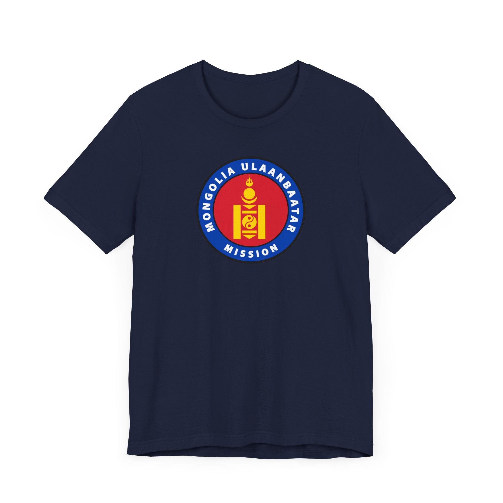 Mongolia Ulaanbaatar Mission Flag Logo T-shirt - Mission Wishlist - LDS Missionary Gift Store