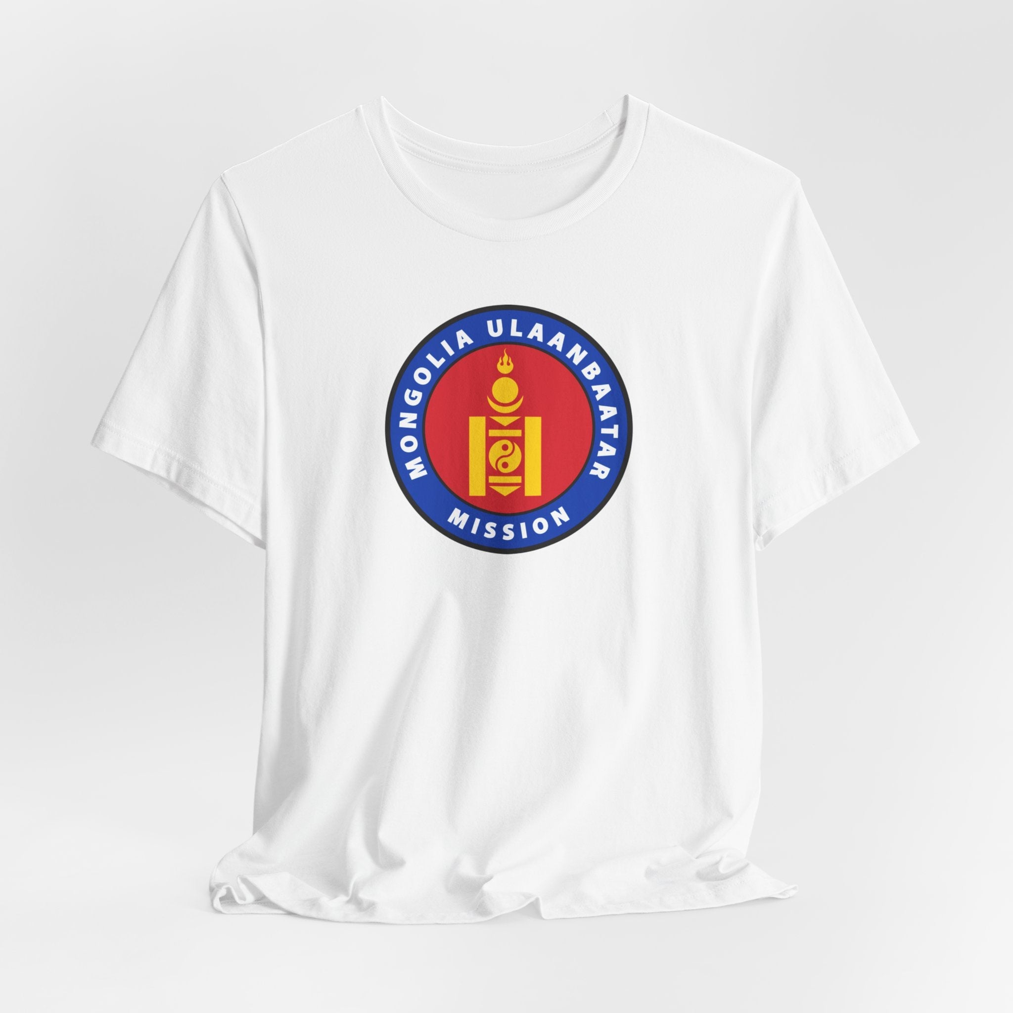 Mongolia Ulaanbaatar Mission Flag Logo T-shirt - Mission Wishlist - LDS Missionary Gift Store