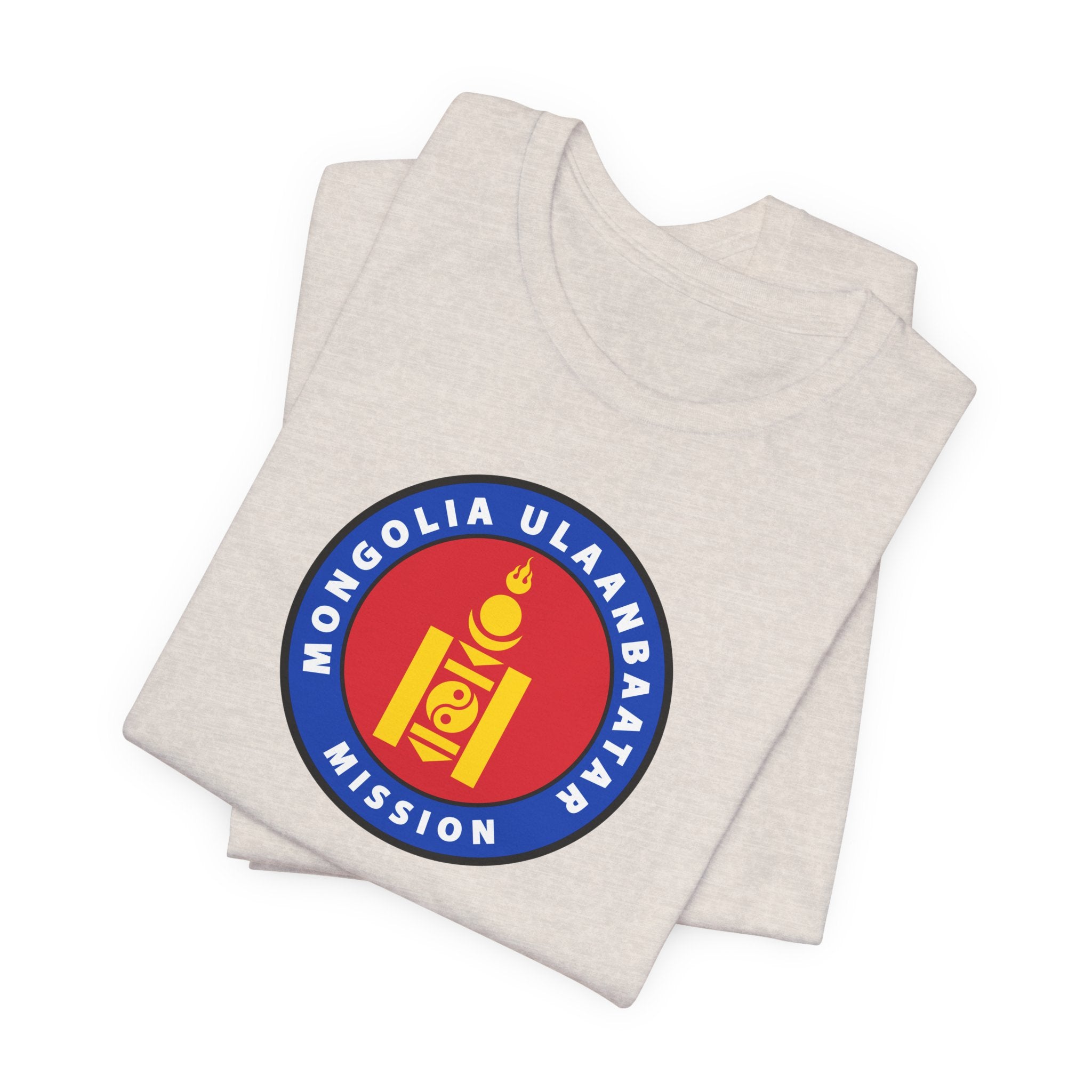 Mongolia Ulaanbaatar Mission Flag Logo T-shirt - Mission Wishlist - LDS Missionary Gift Store
