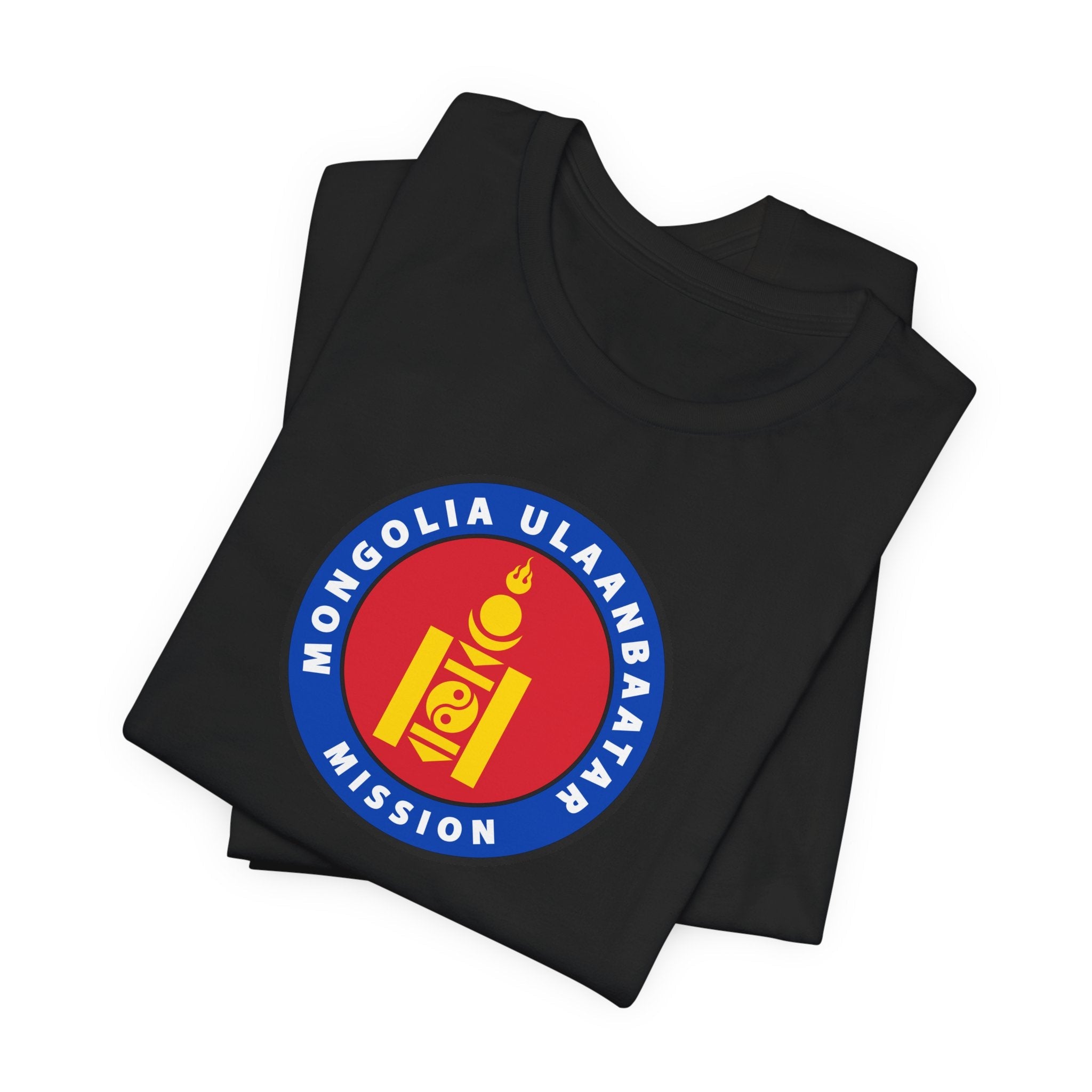 Mongolia Ulaanbaatar Mission Flag Logo T-shirt - Mission Wishlist - LDS Missionary Gift Store
