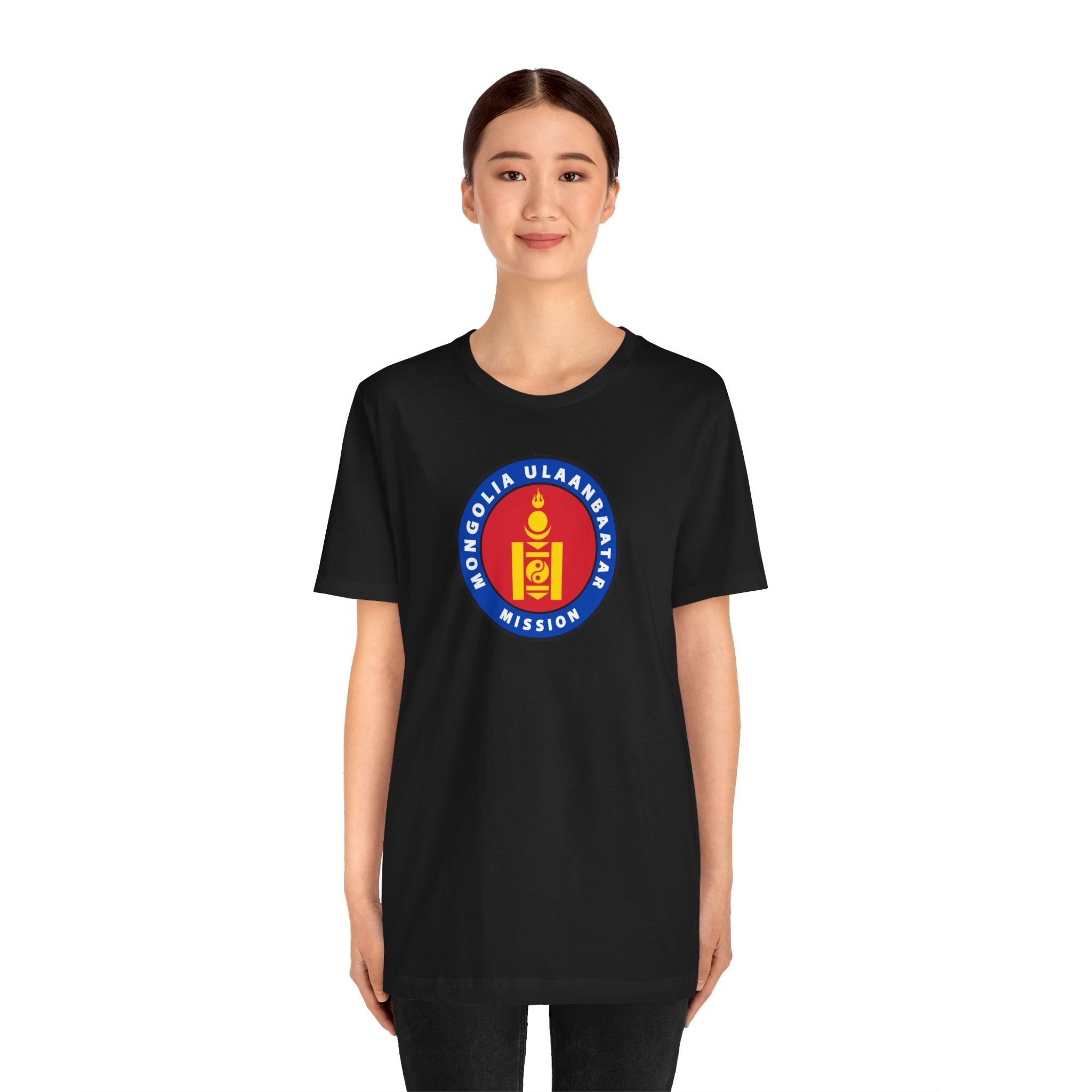 Mongolia Ulaanbaatar Mission Flag Logo T-shirt - Mission Wishlist - LDS Missionary Gift Store