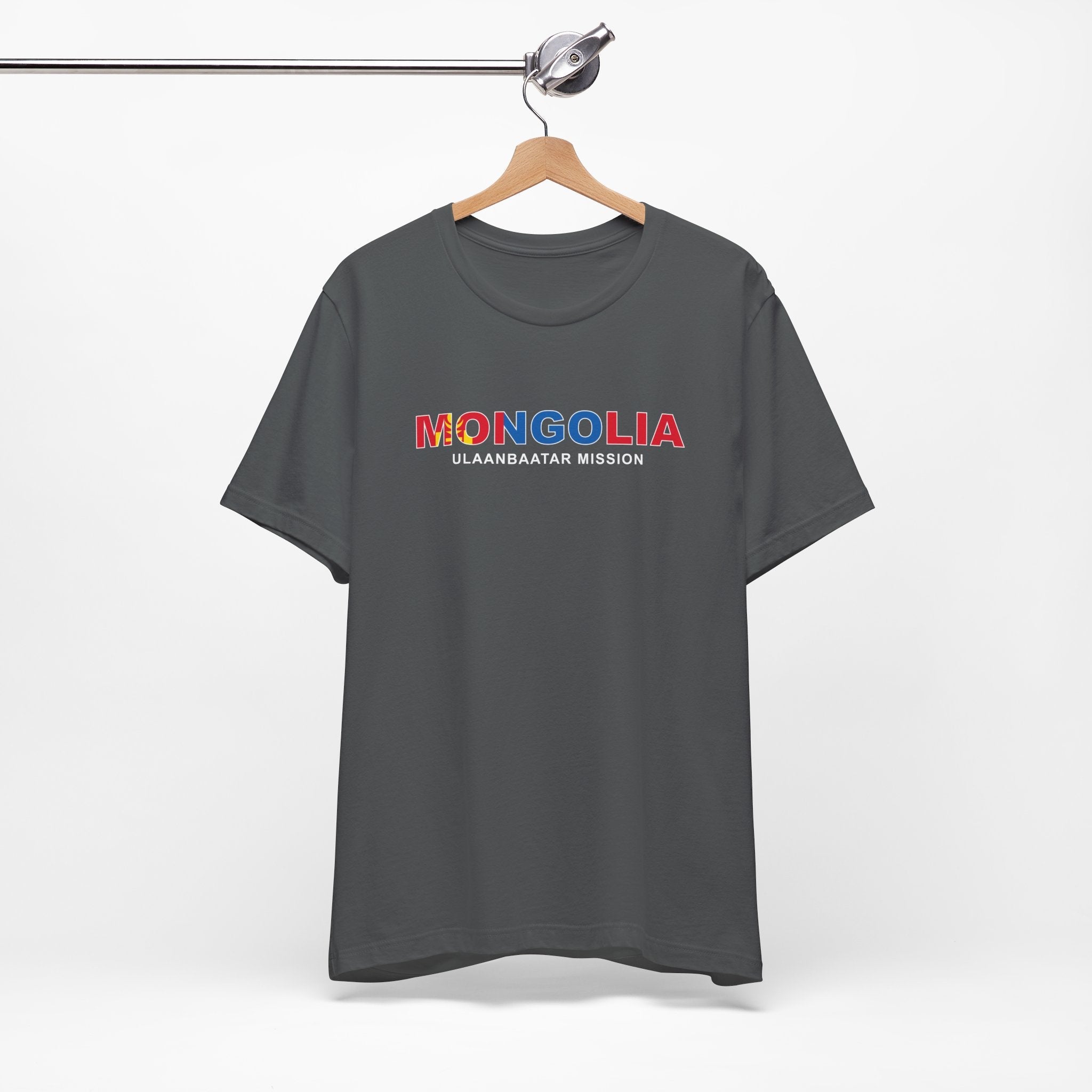 Mongolia Ulaanbaatar Mission Flag Title T-shirt - Mission Wishlist - LDS Missionary Gift Store
