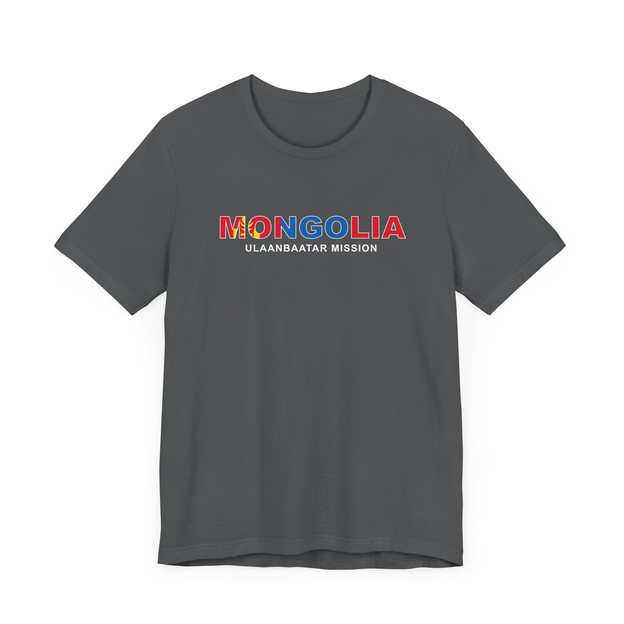 Mongolia Ulaanbaatar Mission Flag Title T-shirt - Mission Wishlist - LDS Missionary Gift Store