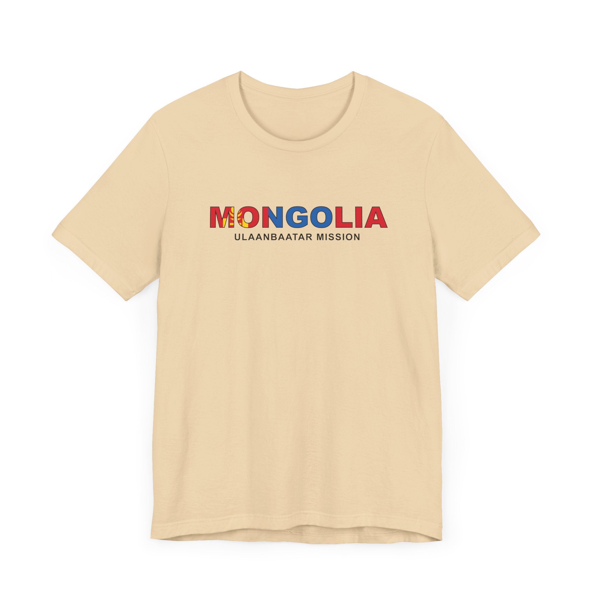 Mongolia Ulaanbaatar Mission Flag Title T-shirt - Mission Wishlist - LDS Missionary Gift Store