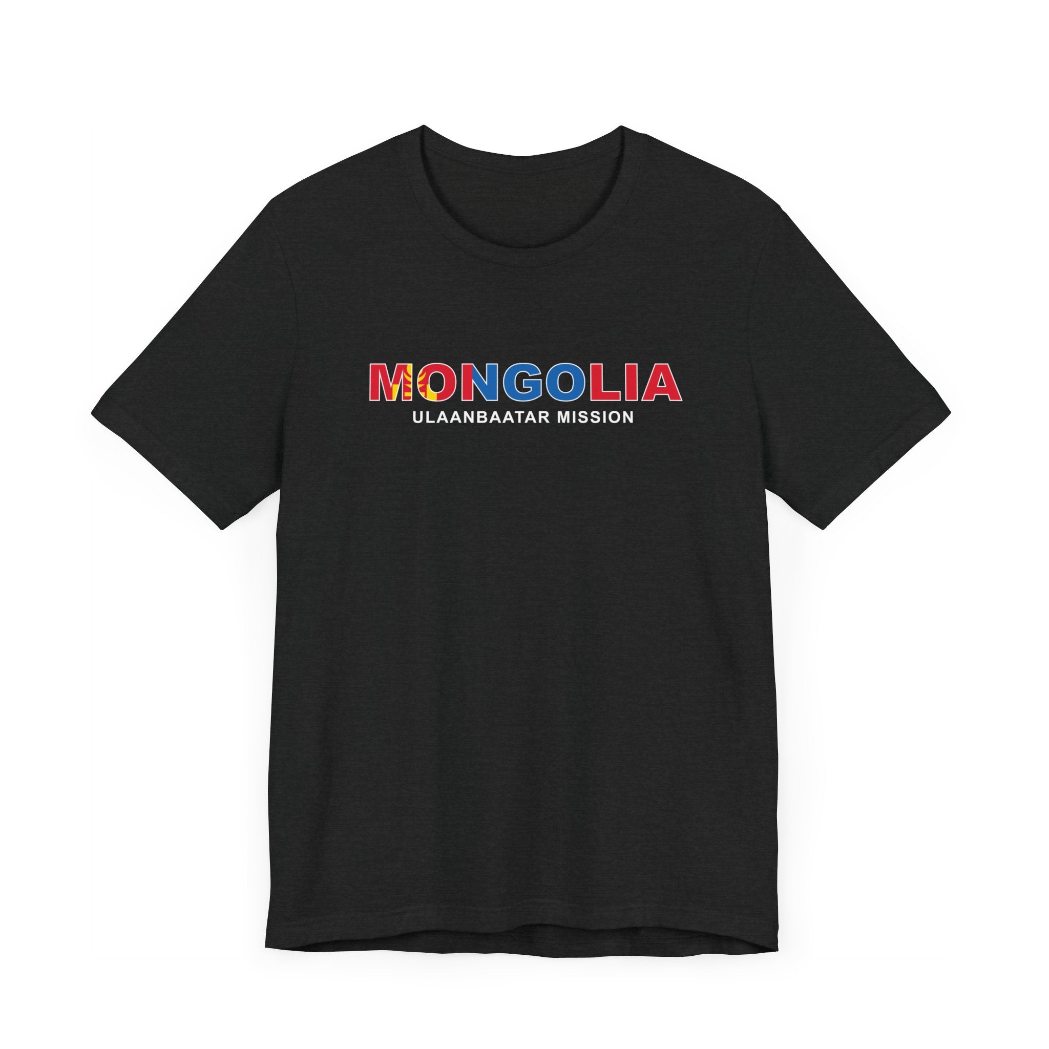 Mongolia Ulaanbaatar Mission Flag Title T-shirt - Mission Wishlist - LDS Missionary Gift Store