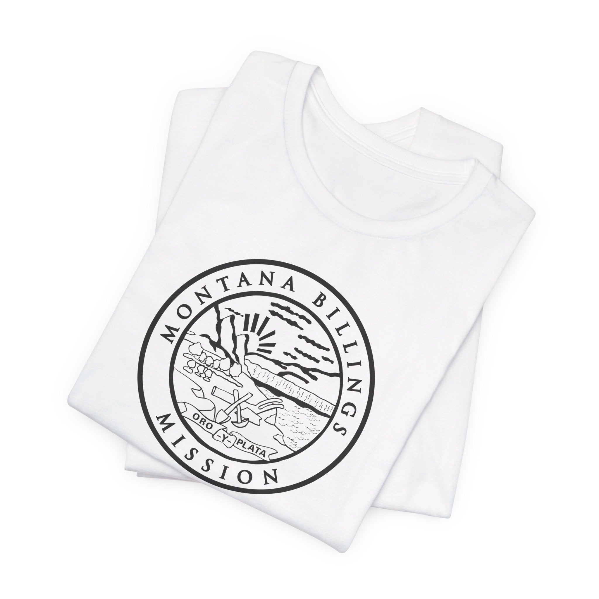 Montana Billings Mission Circular Monochrome Logo T-Shirt - Mission Wishlist - LDS Missionary Gift Store