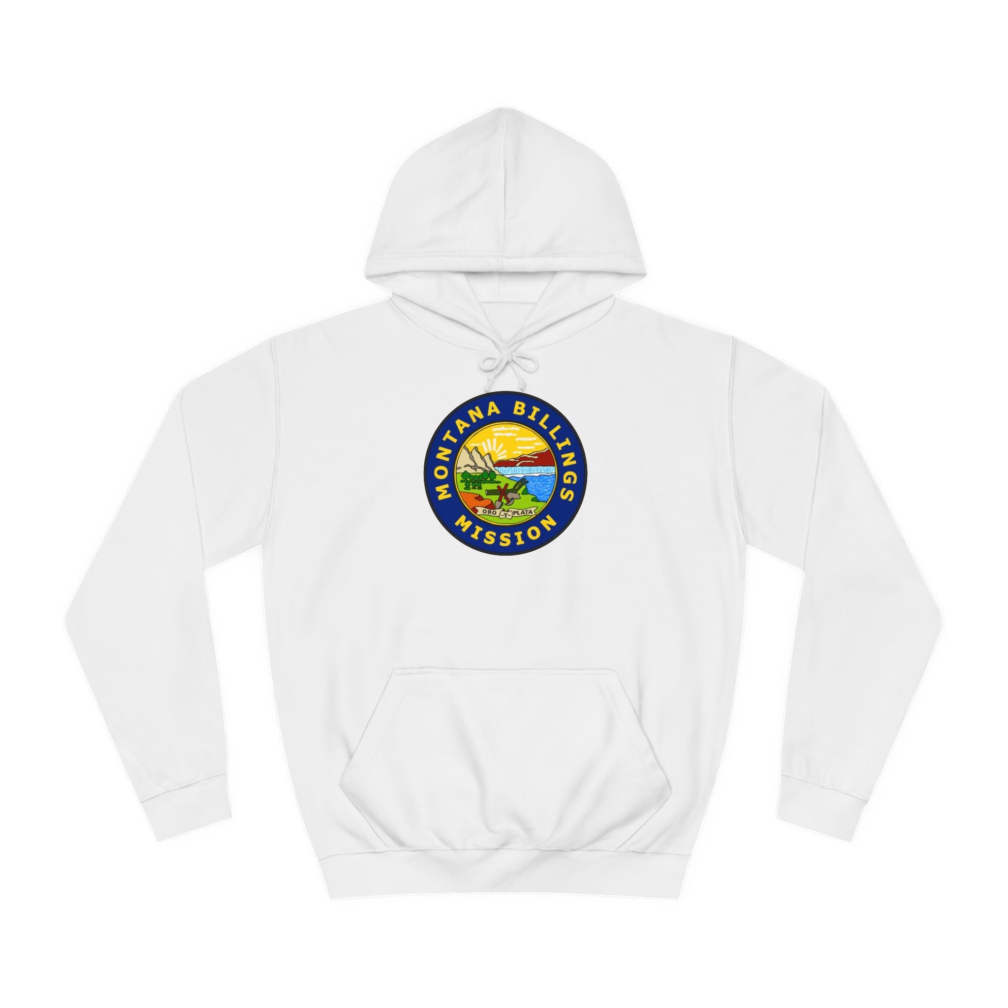 Montana Billings Mission State Flag Logo (Black Border) College Hoodie - Mission Wishlist - LDS Missionary Gift Store