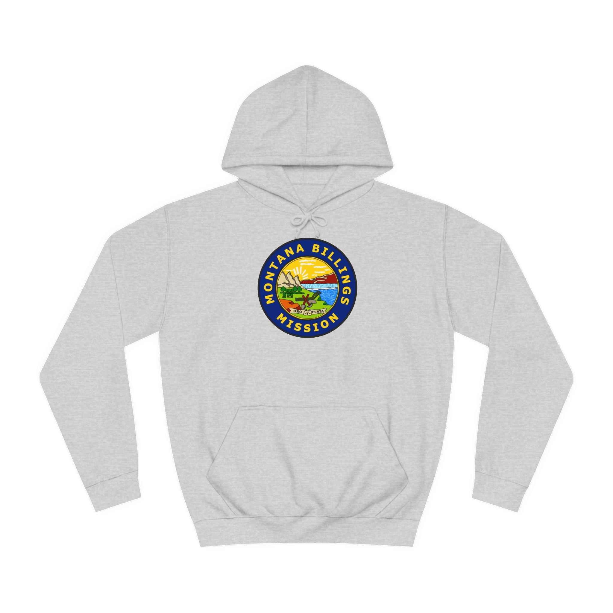 Montana Billings Mission State Flag Logo (Black Border) College Hoodie - Mission Wishlist - LDS Missionary Gift Store