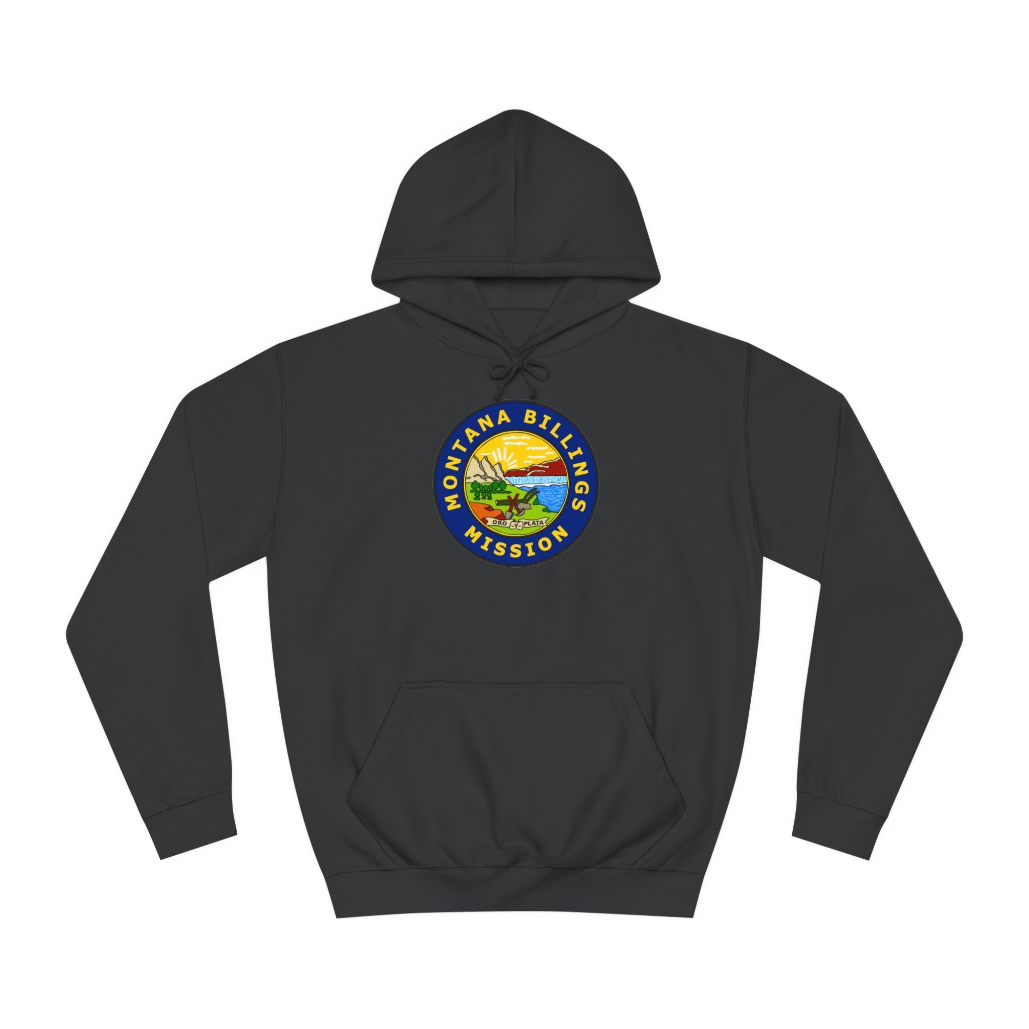 Montana Billings Mission State Flag Logo (Black Border) College Hoodie - Mission Wishlist - LDS Missionary Gift Store