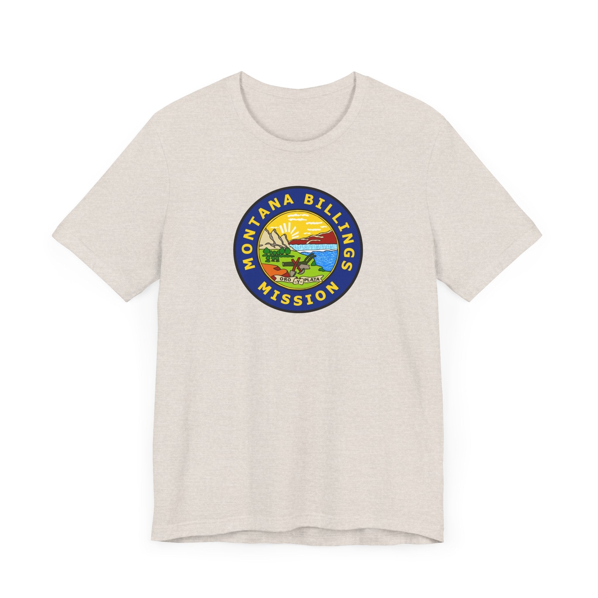 Montana Billings Mission State Flag Logo (Black Border) T-shirt - Mission Wishlist - LDS Missionary Gift Store