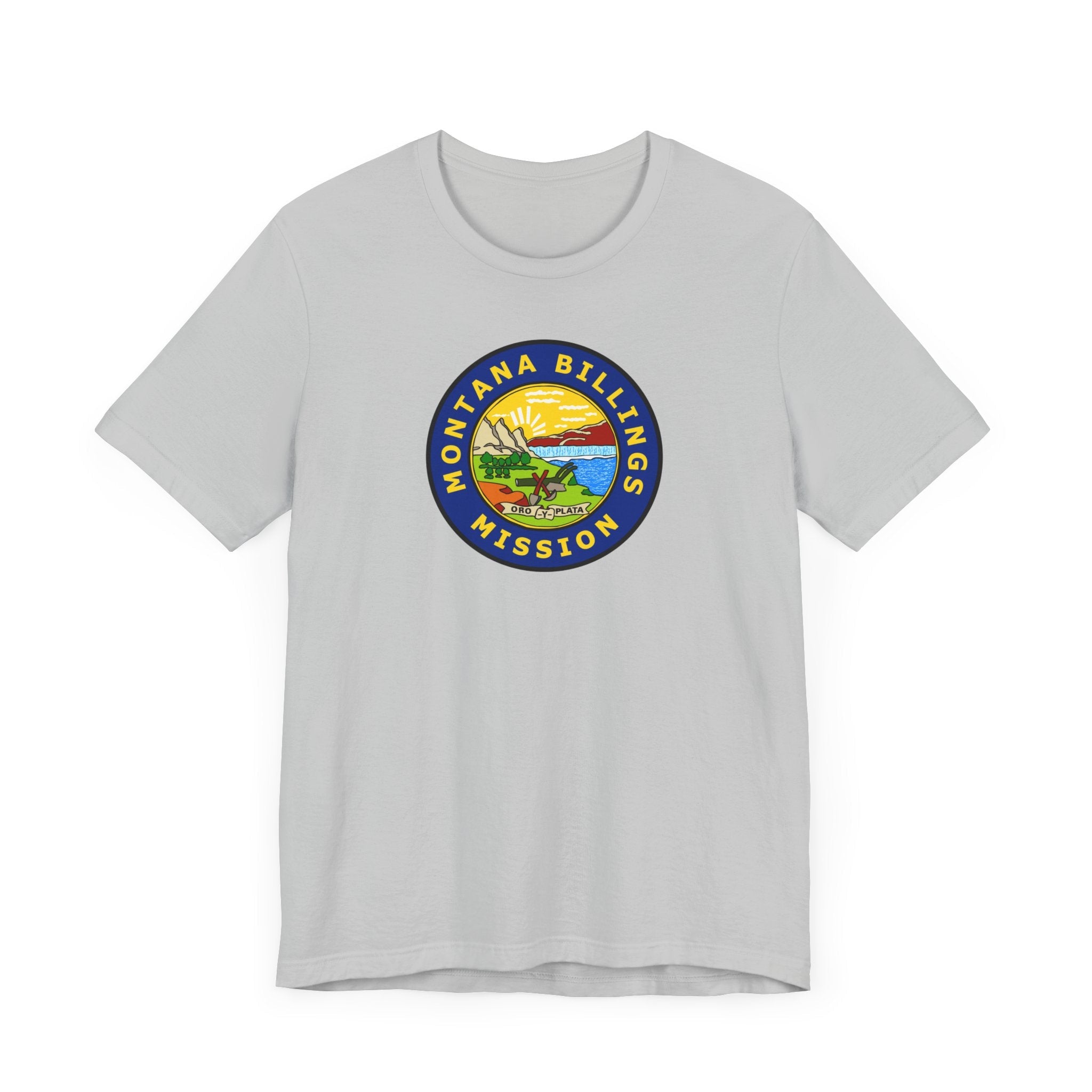 Montana Billings Mission State Flag Logo (Black Border) T-shirt - Mission Wishlist - LDS Missionary Gift Store