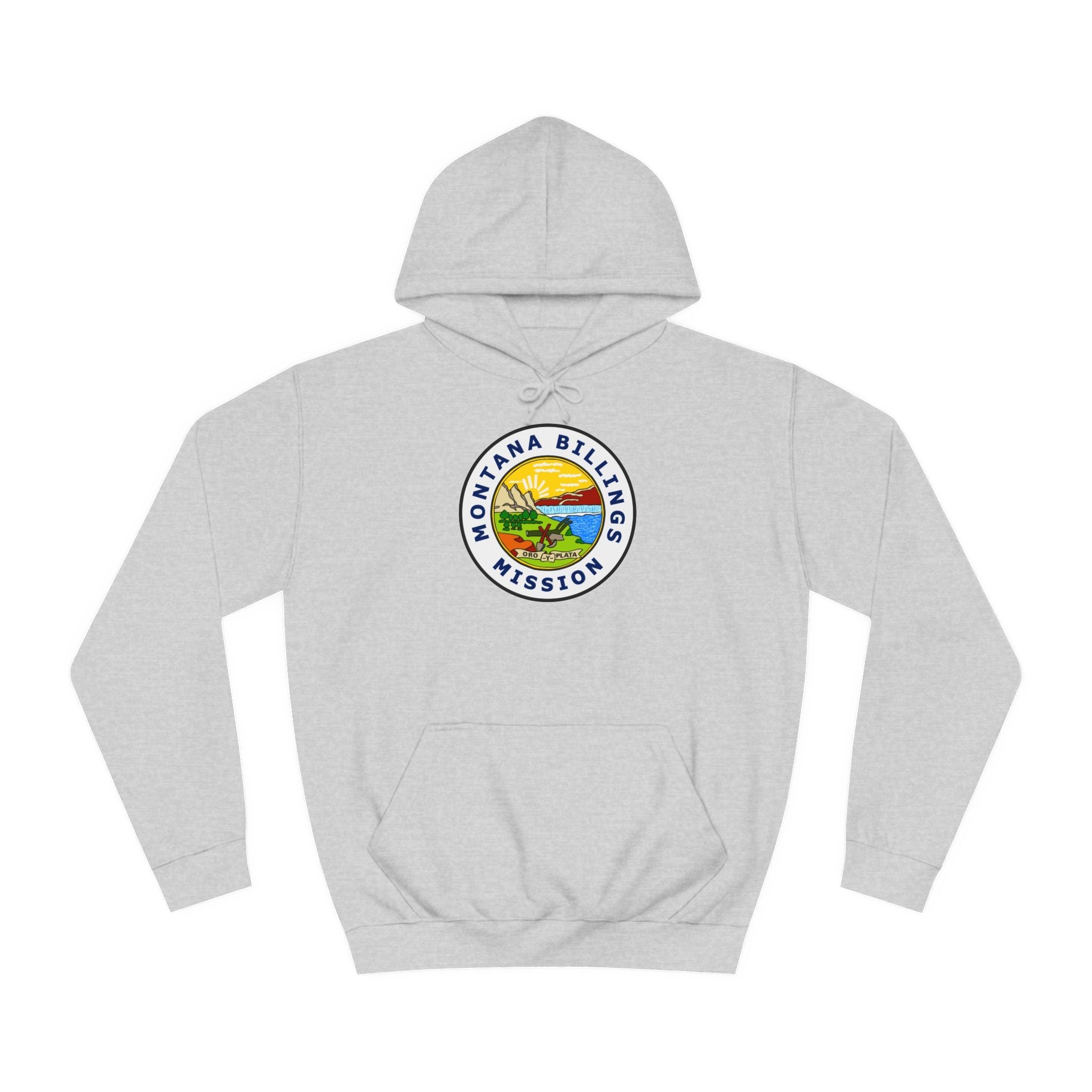 Montana Billings Mission State Flag Logo (White Border) College Hoodie - Mission Wishlist - LDS Missionary Gift Store
