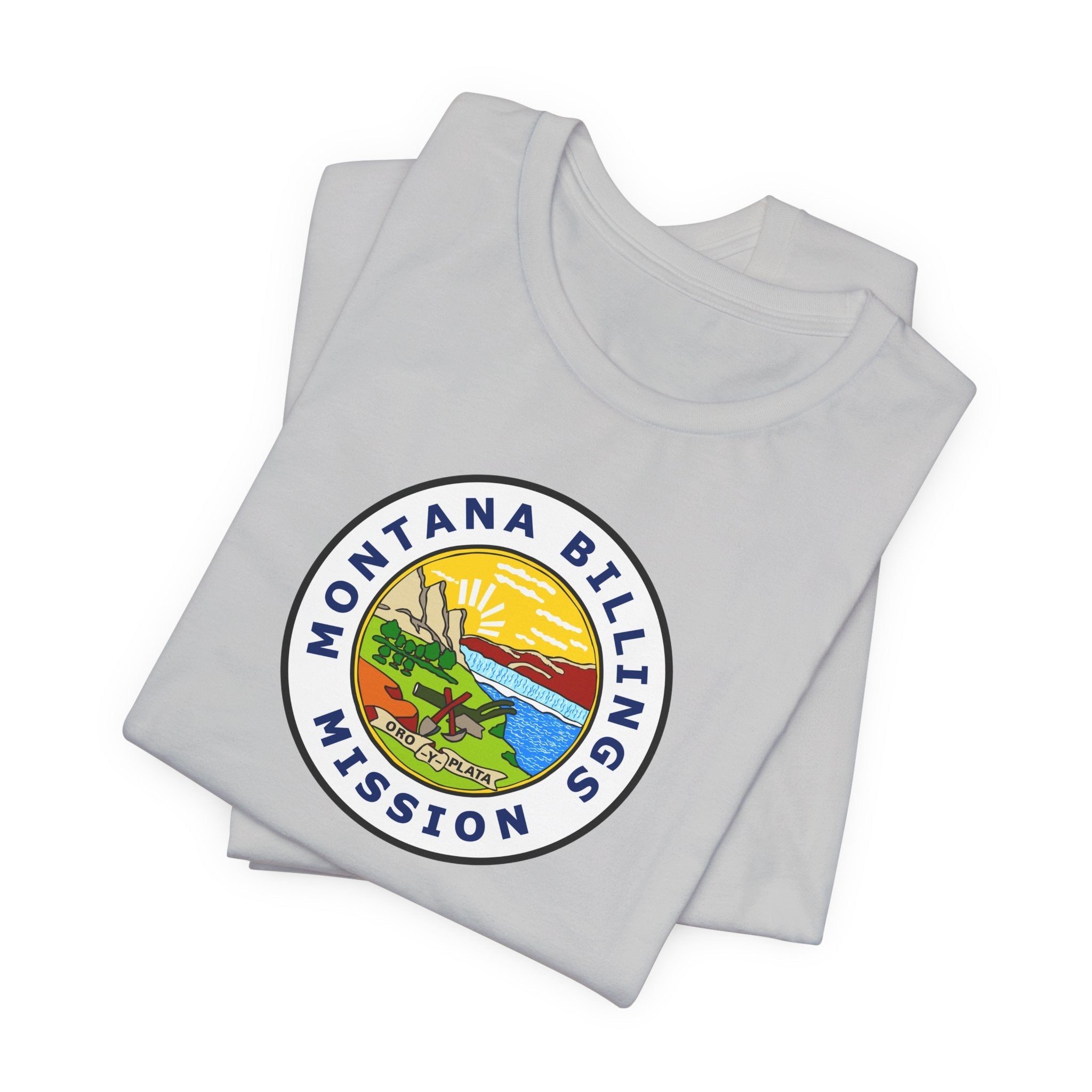 Montana Billings Mission State Flag Logo (White Border) T-shirt - Mission Wishlist - LDS Missionary Gift Store