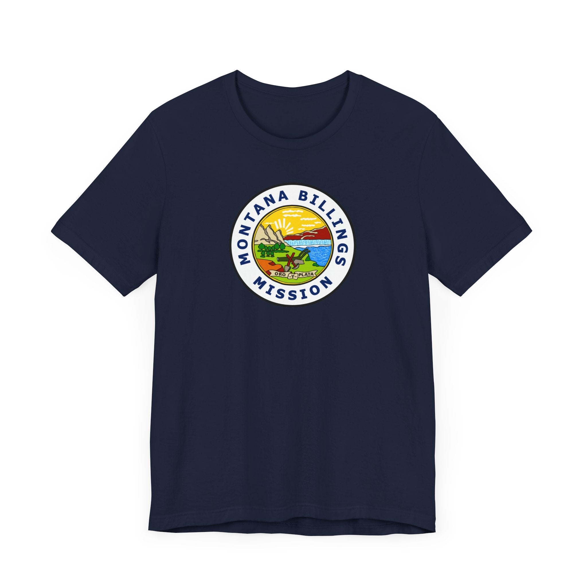 Montana Billings Mission State Flag Logo (White Border) T-shirt - Mission Wishlist - LDS Missionary Gift Store