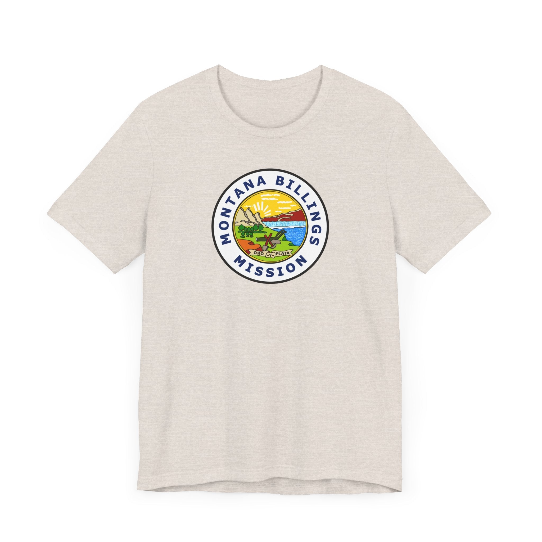 Montana Billings Mission State Flag Logo (White Border) T-shirt - Mission Wishlist - LDS Missionary Gift Store