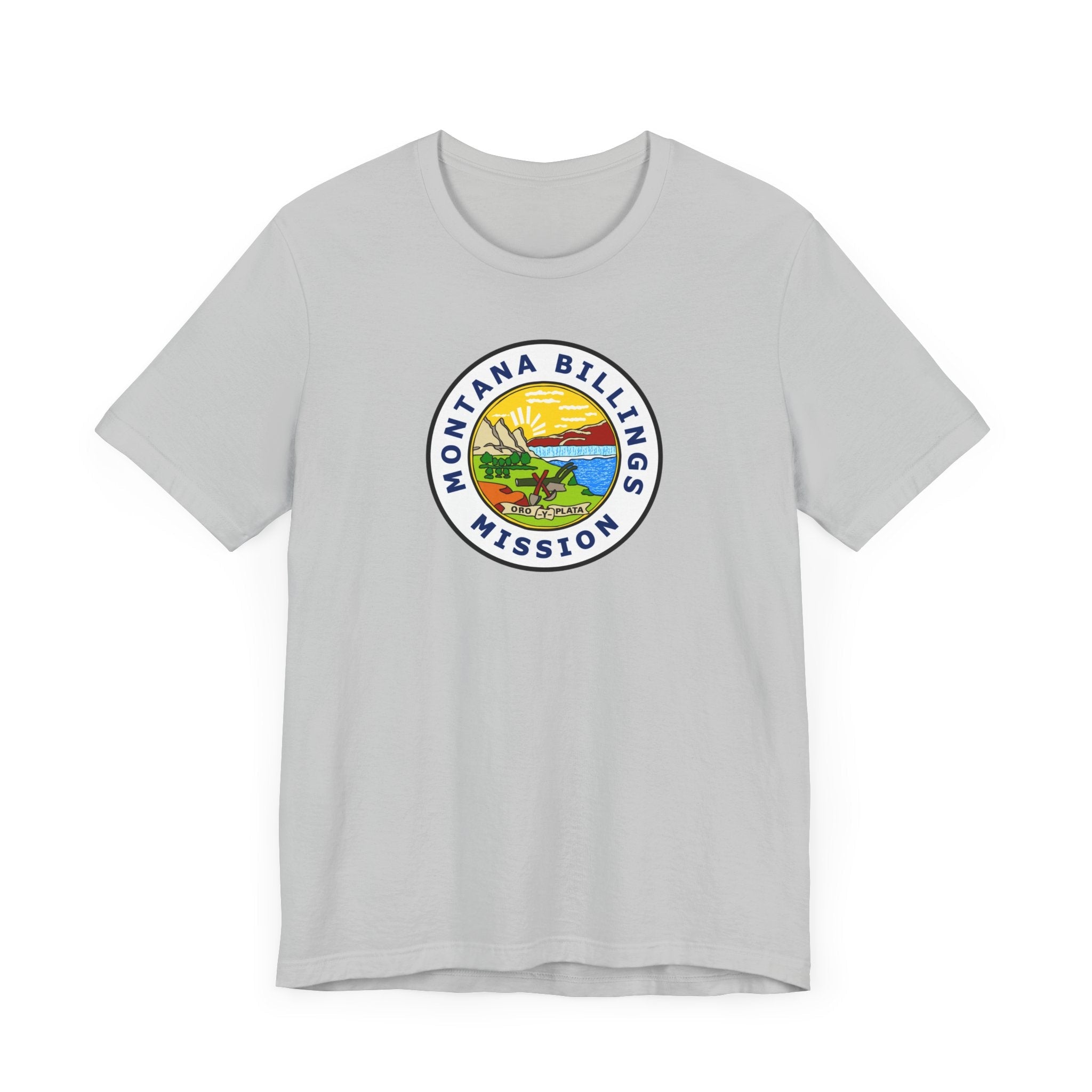 Montana Billings Mission State Flag Logo (White Border) T-shirt - Mission Wishlist - LDS Missionary Gift Store