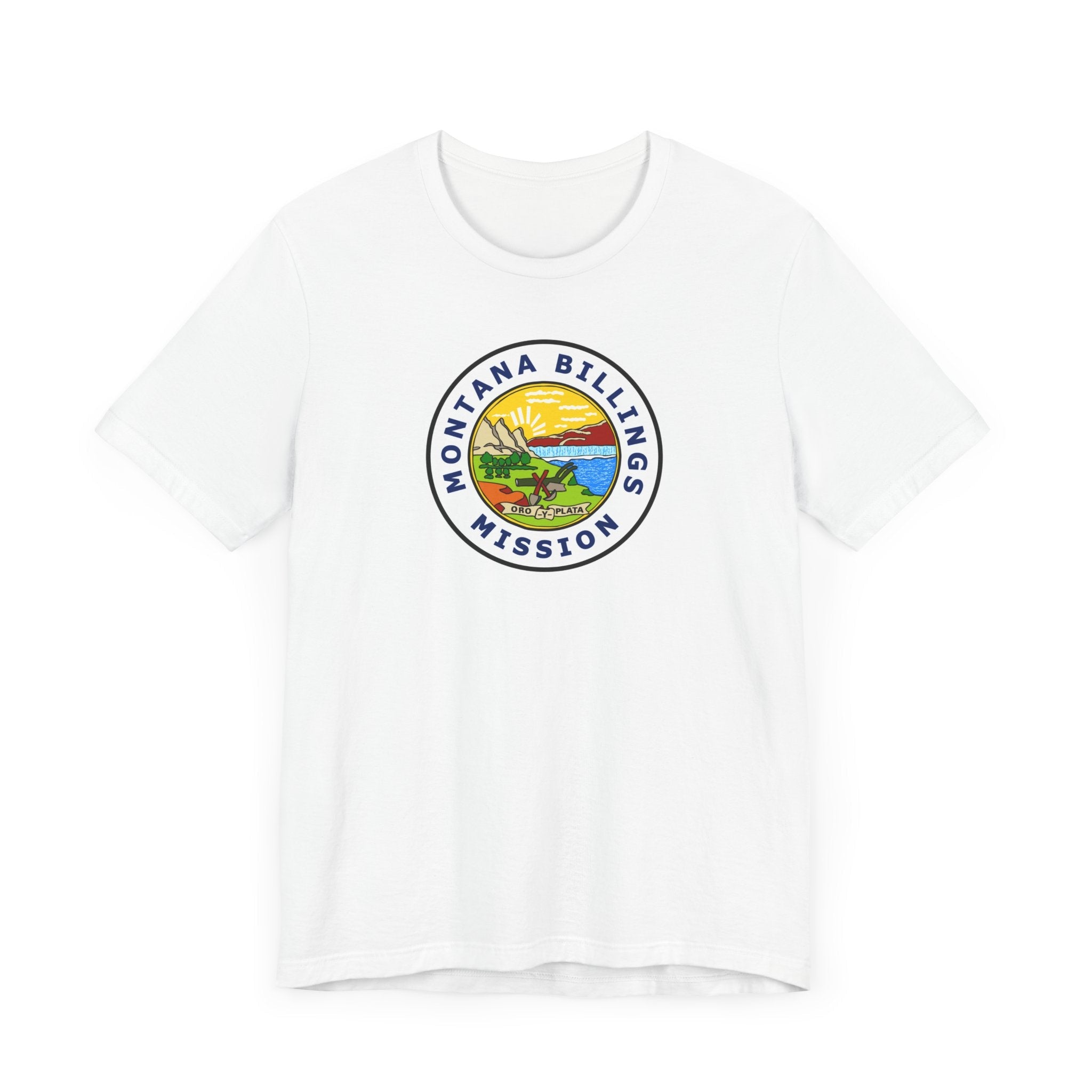 Montana Billings Mission State Flag Logo (White Border) T-shirt - Mission Wishlist - LDS Missionary Gift Store