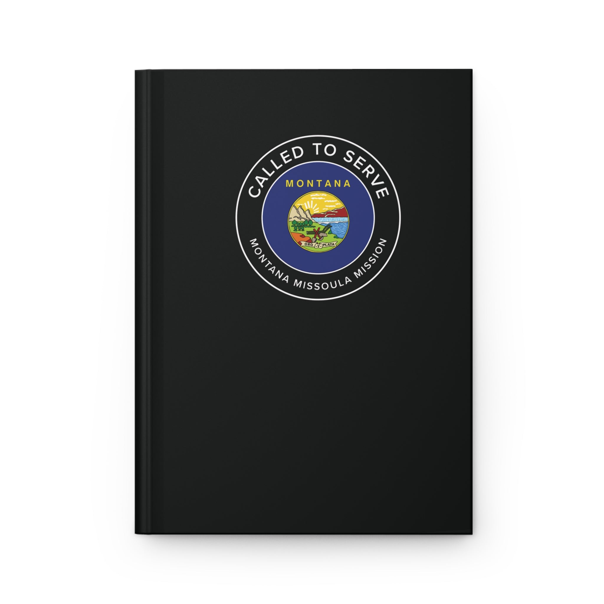 Montana Missoula Mission Circle Flag Called to Serve Black Hardcover Journal Matte - Mission Wishlist - LDS Missionary Gift Store