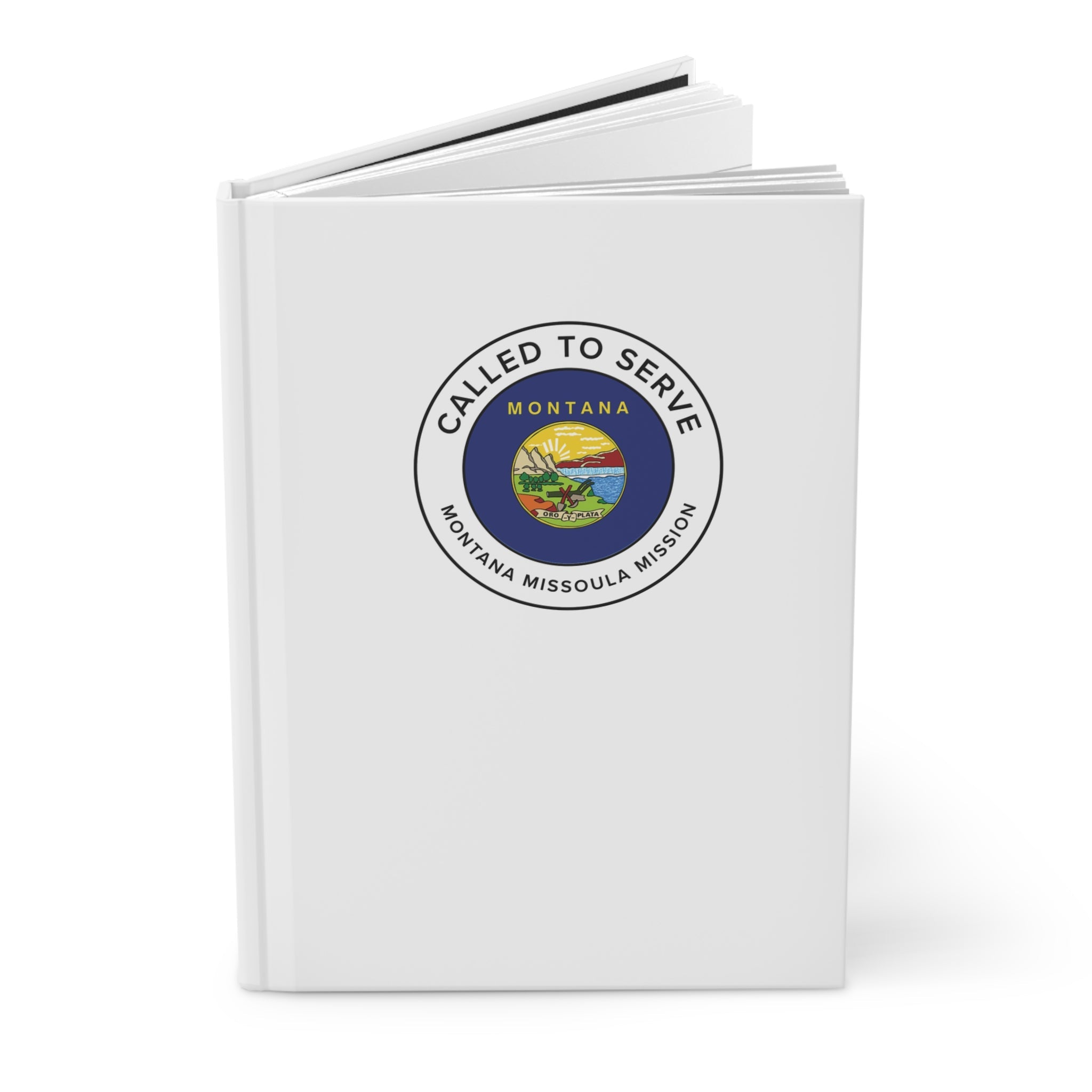 Montana Missoula Mission Circle Flag Called to Serve White Hardcover Journal Matte - Mission Wishlist - LDS Missionary Gift Store