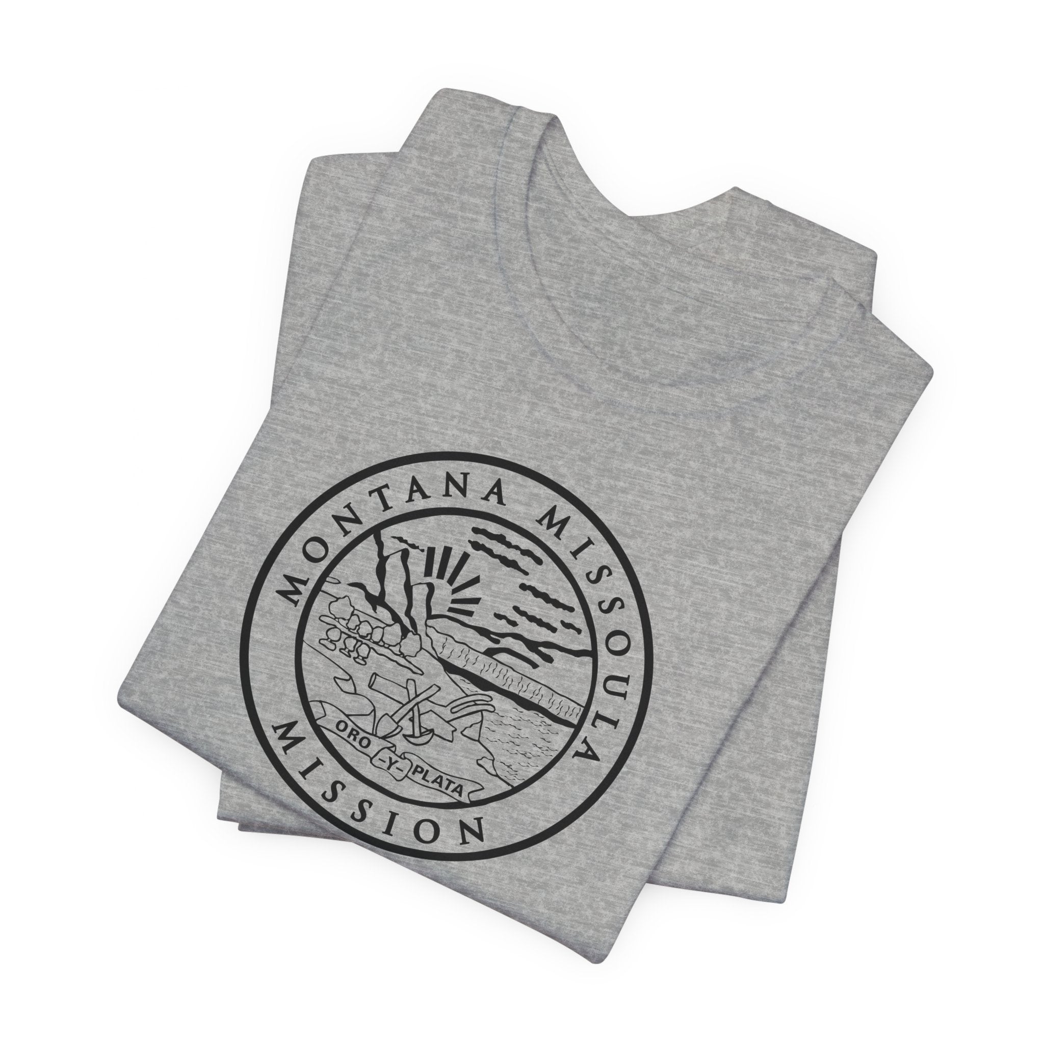 Montana Missoula Mission Circular Monochrome Logo T-Shirt - Mission Wishlist - LDS Missionary Gift Store