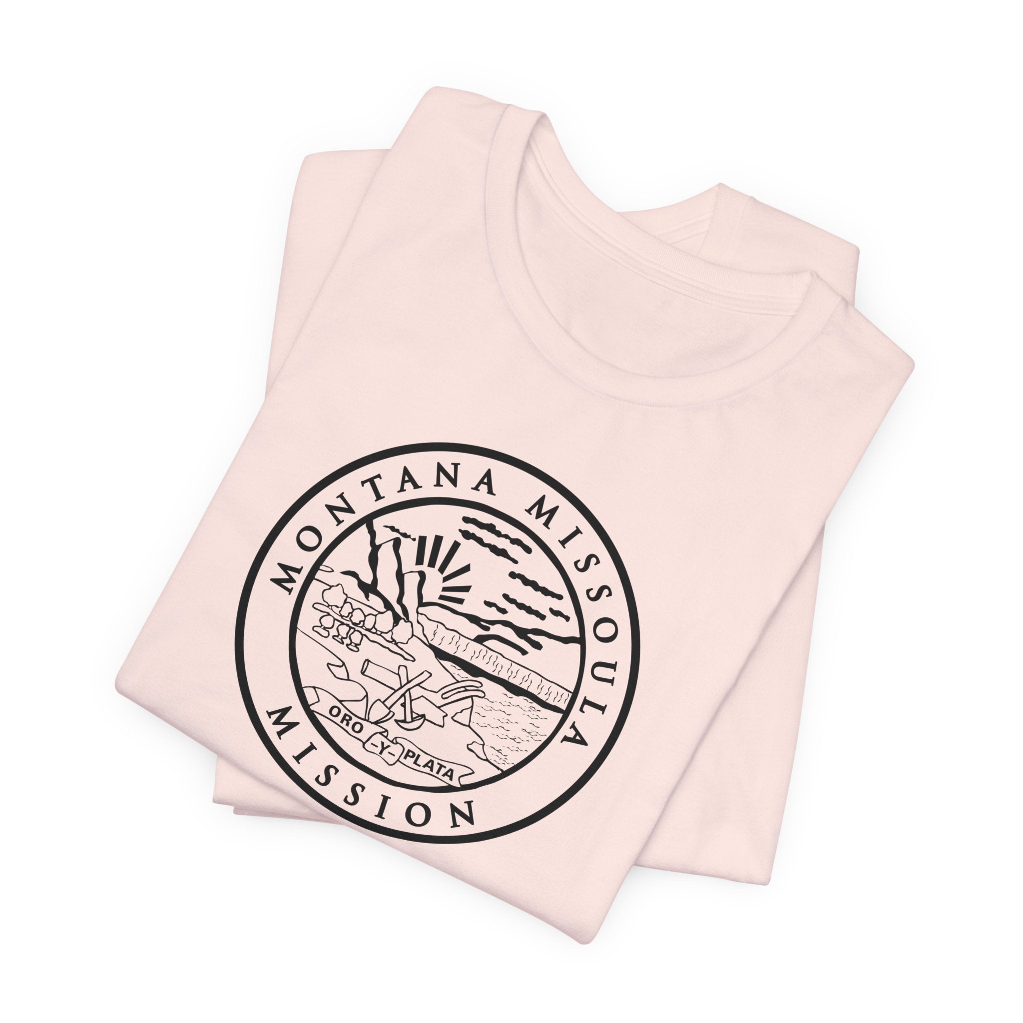 Montana Missoula Mission Circular Monochrome Logo T-Shirt - Mission Wishlist - LDS Missionary Gift Store