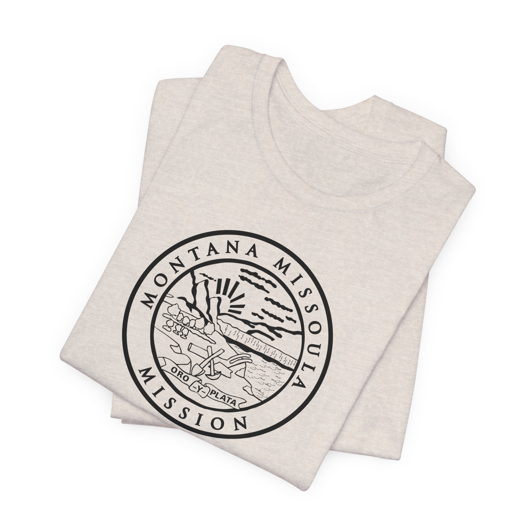 Montana Missoula Mission Circular Monochrome Logo T-Shirt - Mission Wishlist - LDS Missionary Gift Store