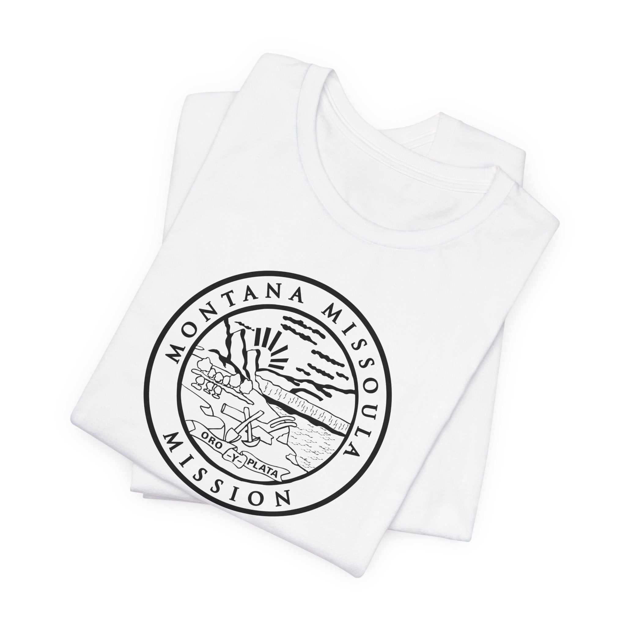 Montana Missoula Mission Circular Monochrome Logo T-Shirt - Mission Wishlist - LDS Missionary Gift Store