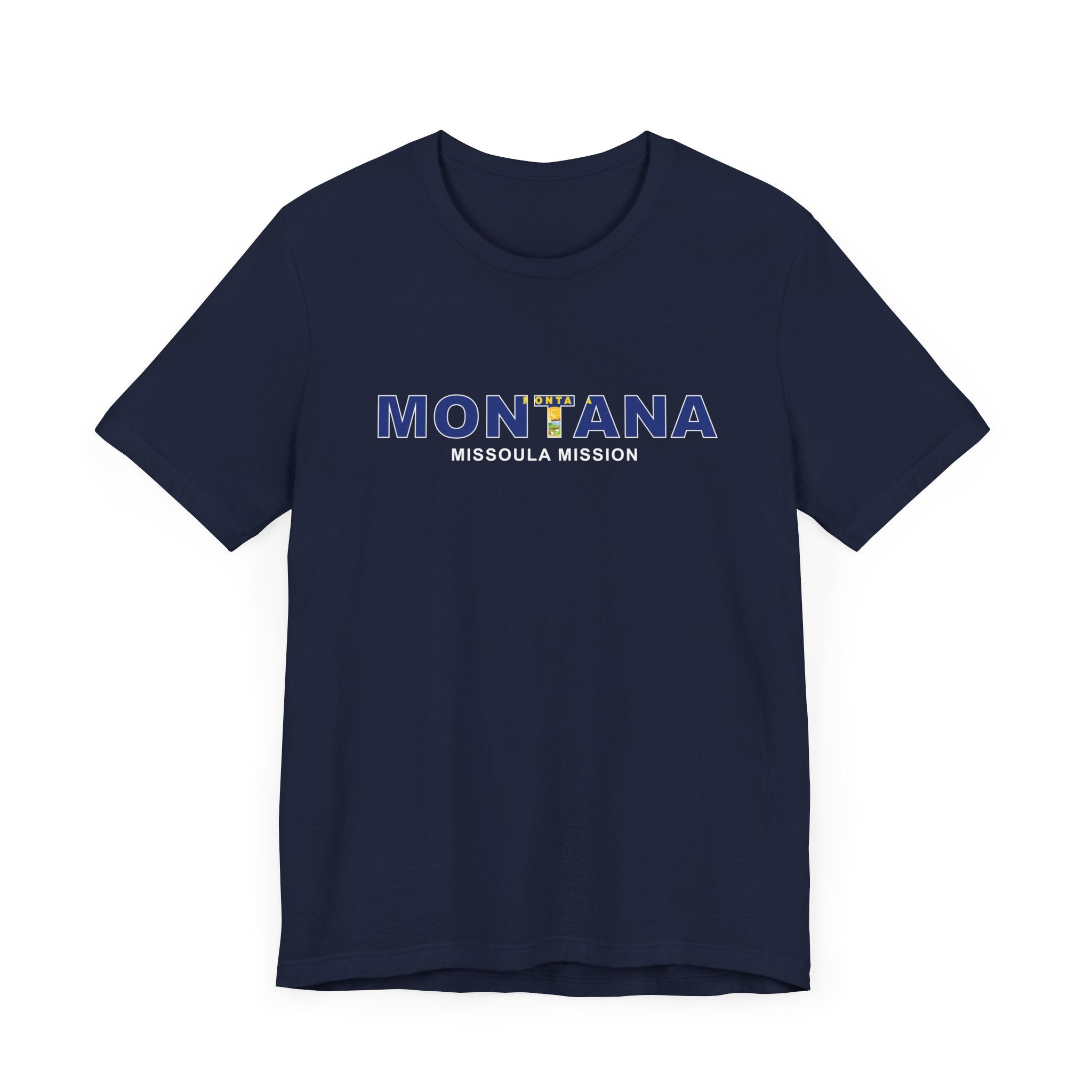 Montana Missoula Mission Flag Title T-shirt - Mission Wishlist - LDS Missionary Gift Store