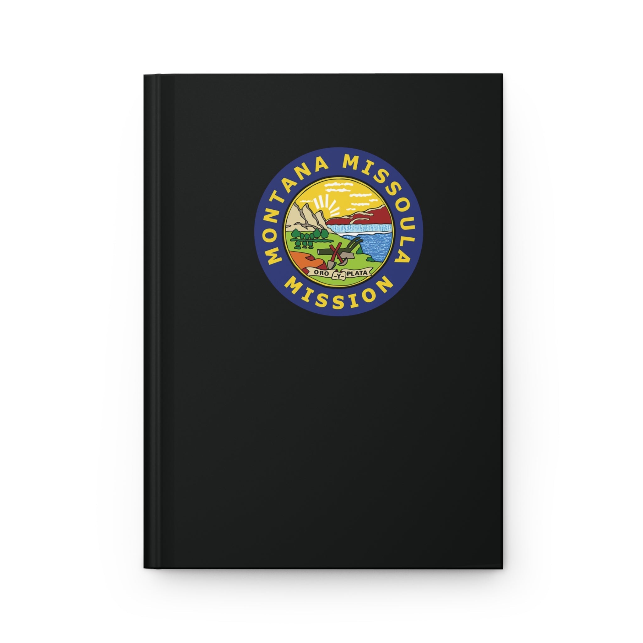 Montana Missoula Mission Logo Design Black Hardcover Journal Matte - Mission Wishlist - LDS Missionary Gift Store