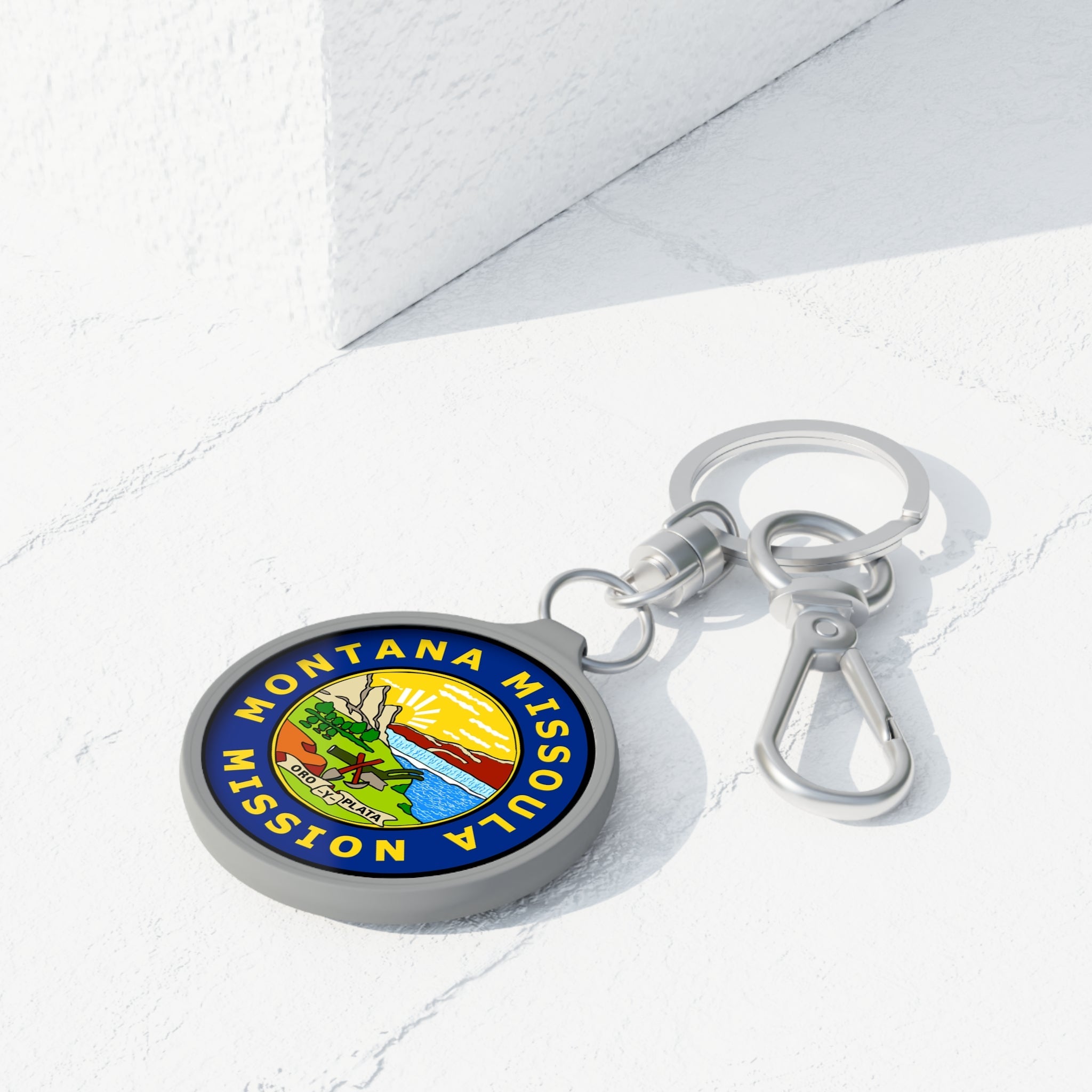 Montana Missoula Mission State Flag Logo Key Tag - Mission Wishlist - LDS Missionary Gift Store