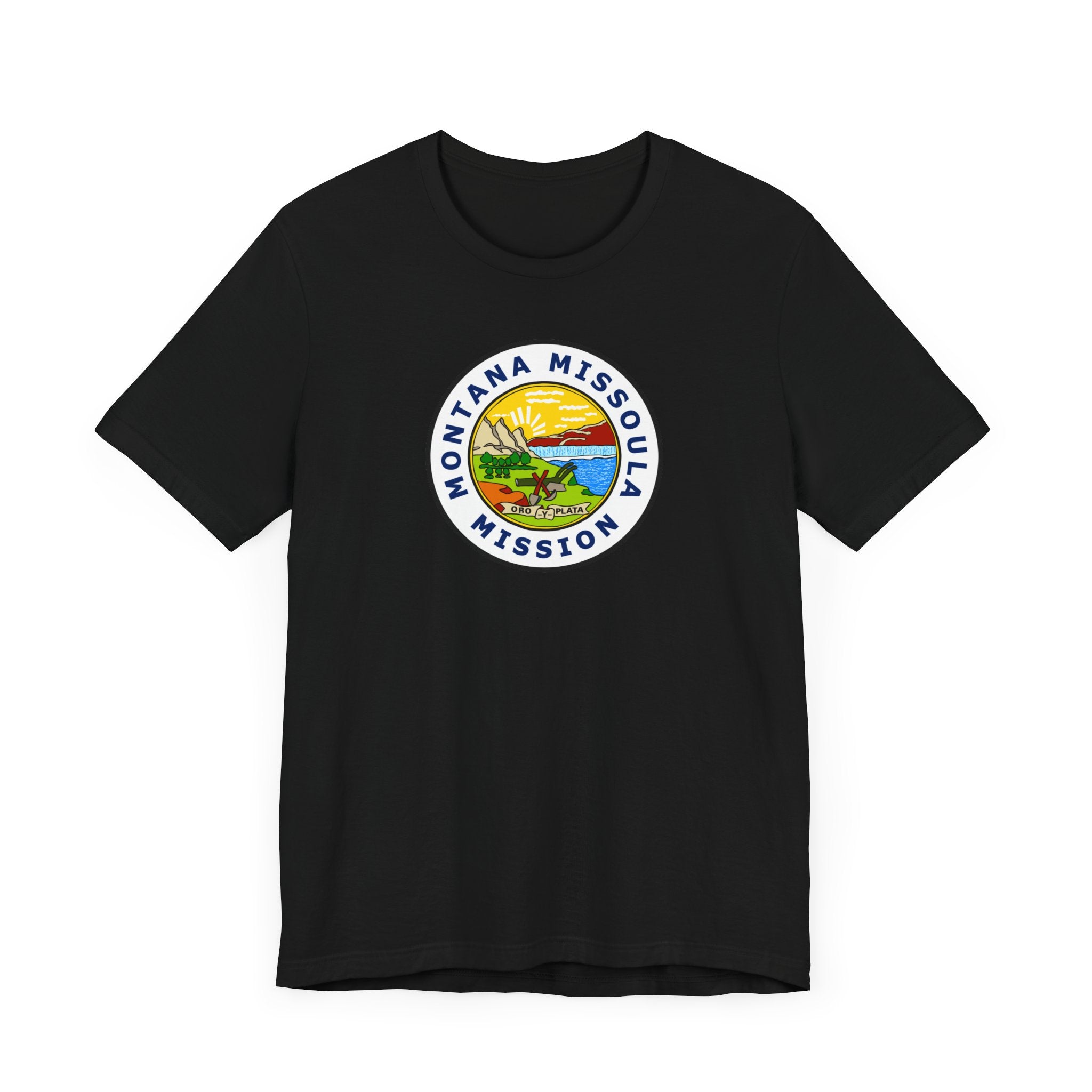 Montana Missoula Mission State Flag Logo (White Border) T-shirt - Mission Wishlist - LDS Missionary Gift Store