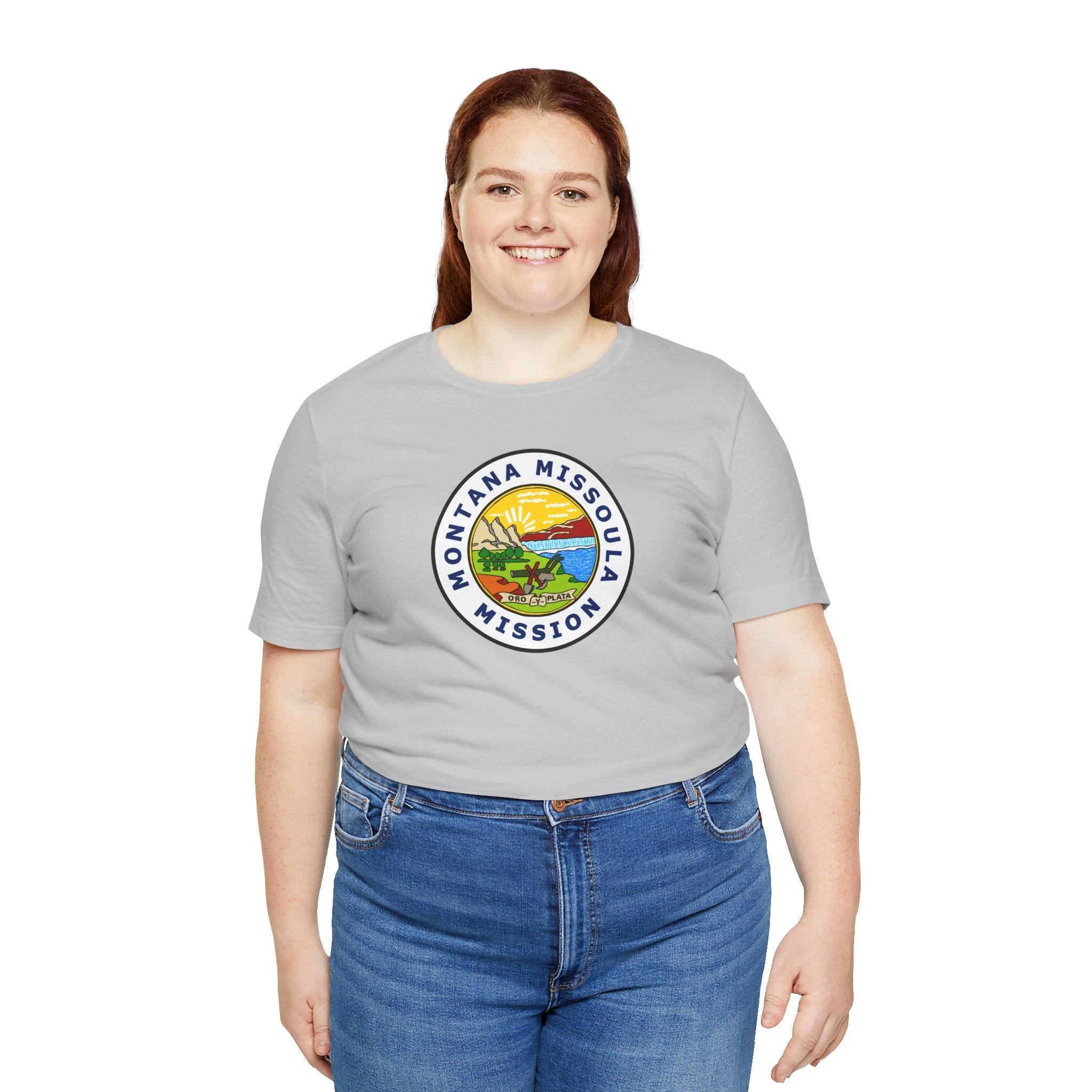 Montana Missoula Mission State Flag Logo (White Border) T-shirt - Mission Wishlist - LDS Missionary Gift Store