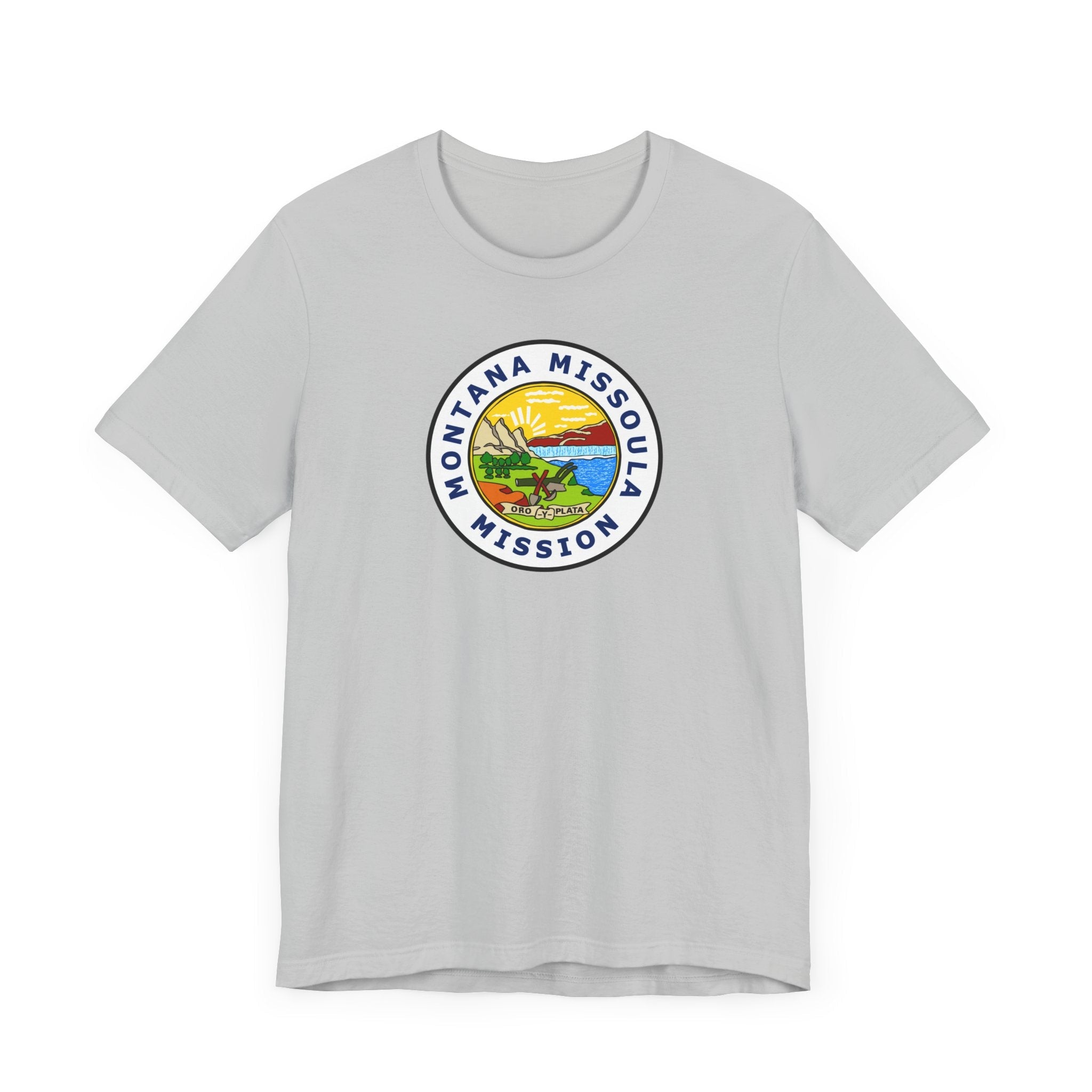 Montana Missoula Mission State Flag Logo (White Border) T-shirt - Mission Wishlist - LDS Missionary Gift Store