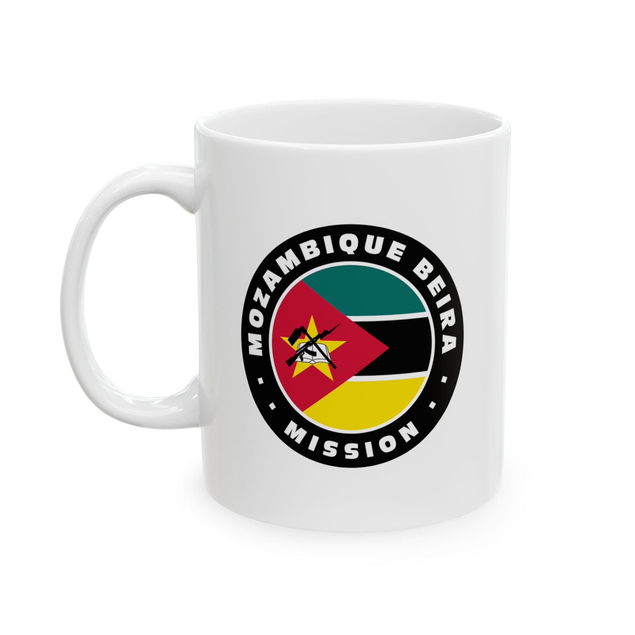 Mozambique Beira Mission Circular Flag White Ceramic Mug - Latter-Day Saint LDS Missionary Gift - Book of Mormon
