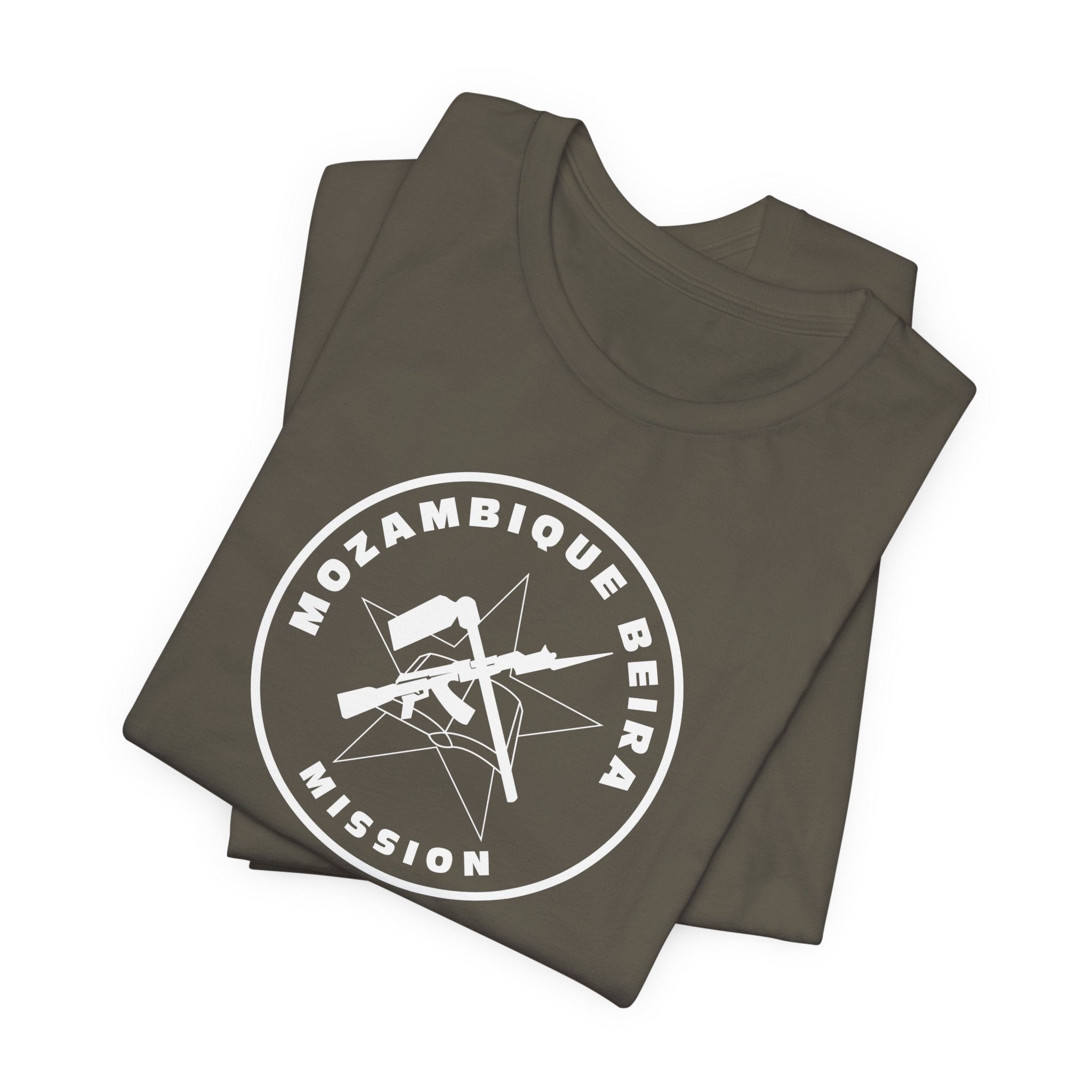 Mozambique Beira Mission Circular Monochrome Logo T-Shirt - Mission Wishlist - LDS Missionary Gift Store