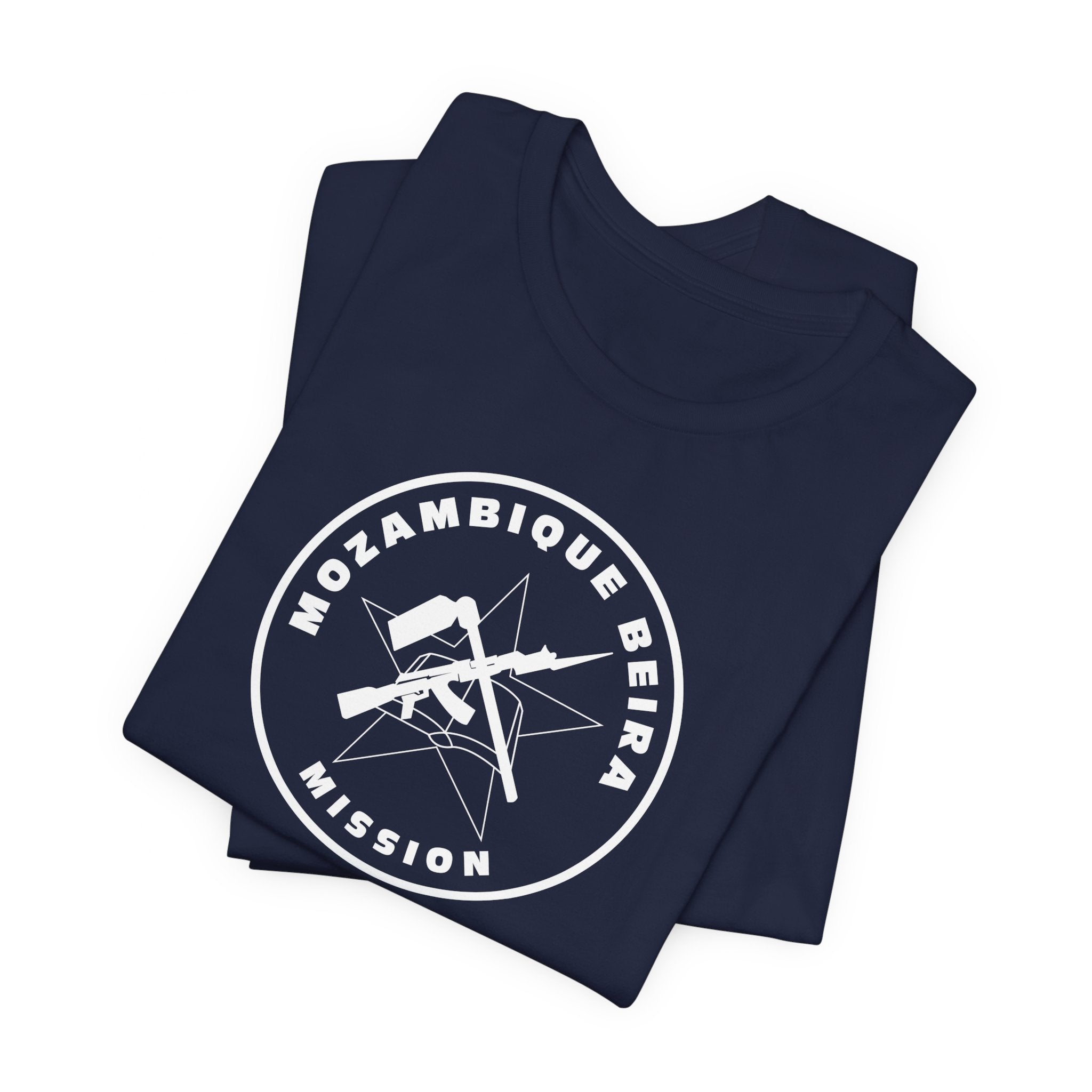 Mozambique Beira Mission Circular Monochrome Logo T-Shirt - Mission Wishlist - LDS Missionary Gift Store
