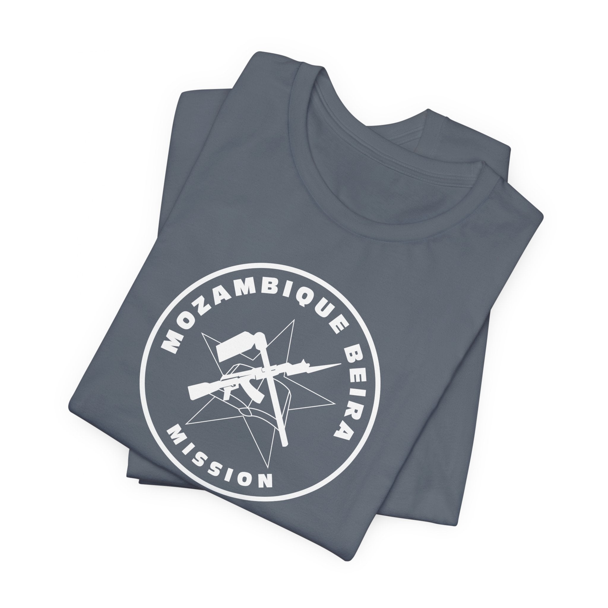 Mozambique Beira Mission Circular Monochrome Logo T-Shirt - Mission Wishlist - LDS Missionary Gift Store
