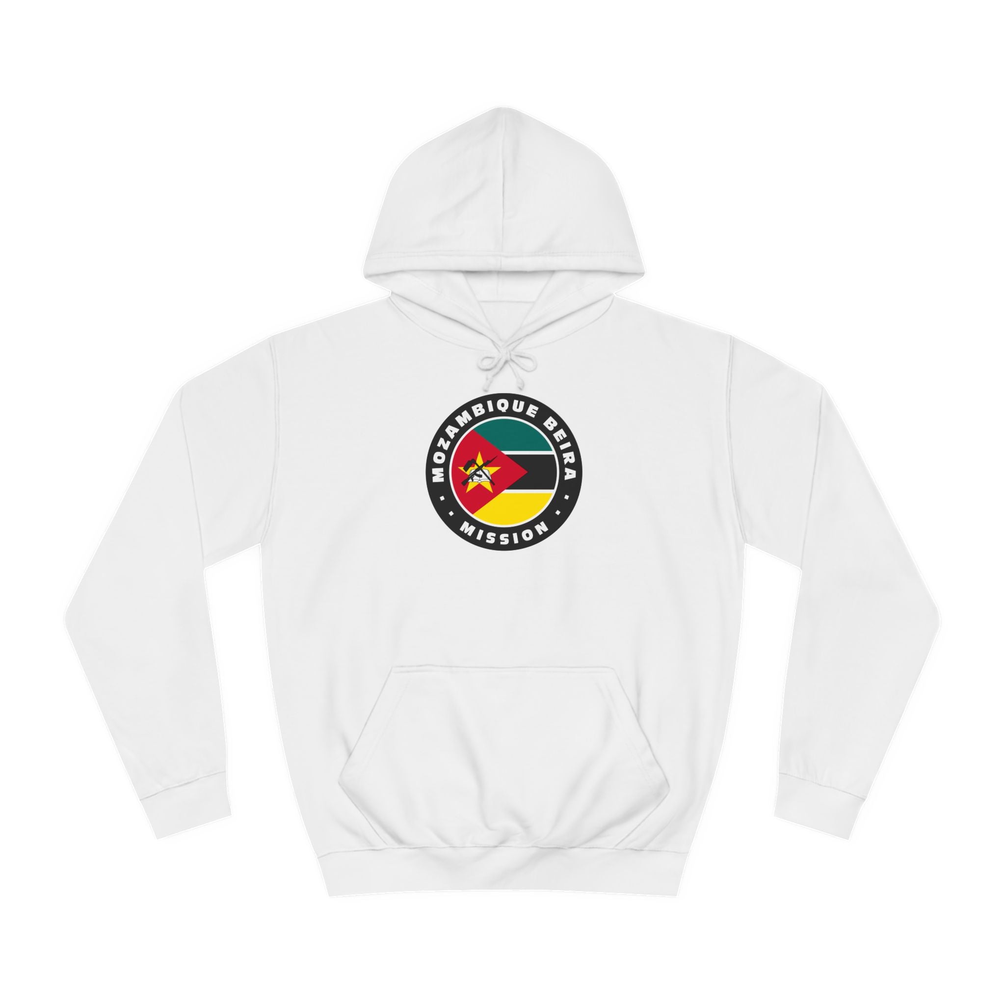 Mozambique Beira Mission Flag Logo (Black Border) College Hoodie - Mission Wishlist - LDS Missionary Gift Store