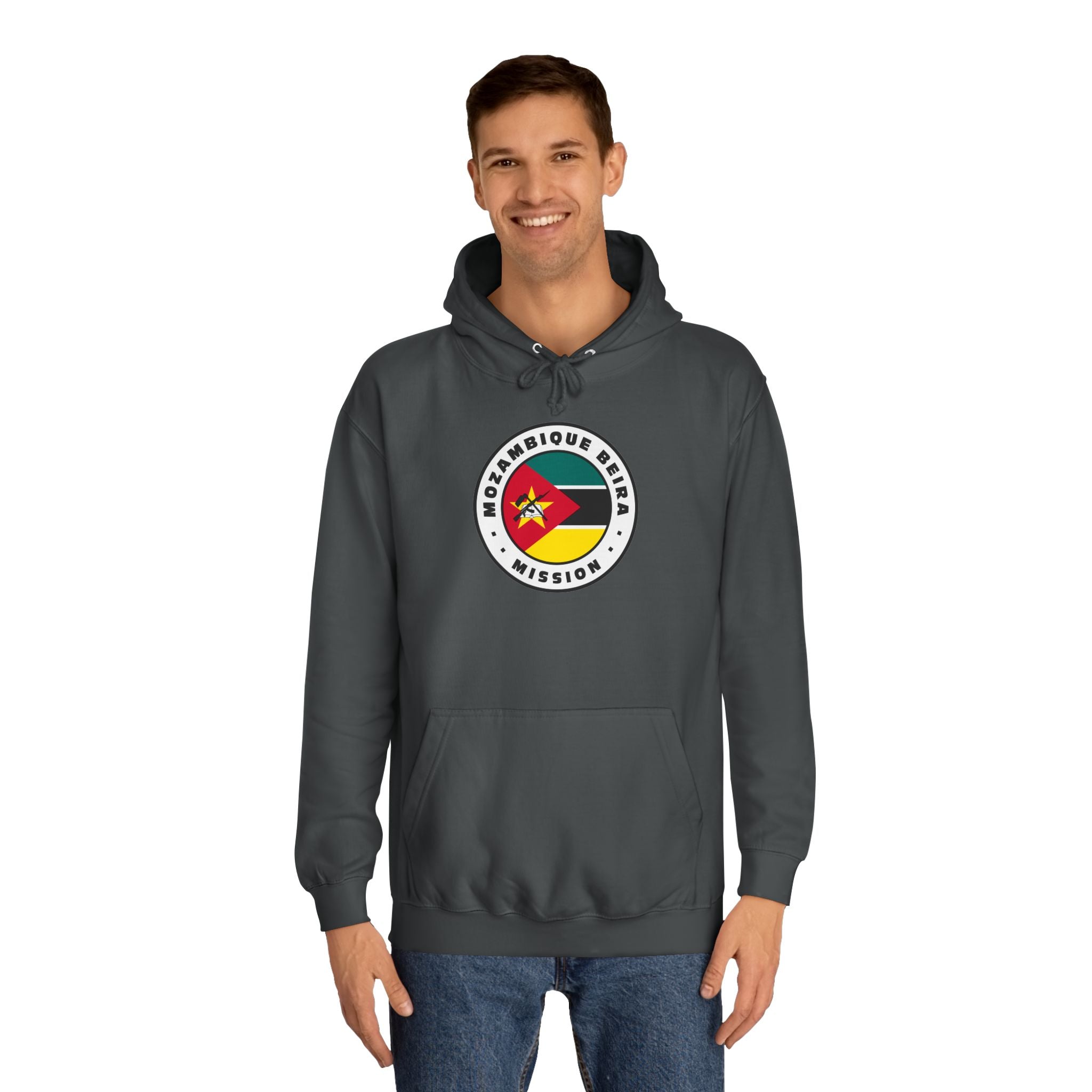 Mozambique Beira Mission Flag Logo (White Border) College Hoodie - Mission Wishlist - LDS Missionary Gift Store