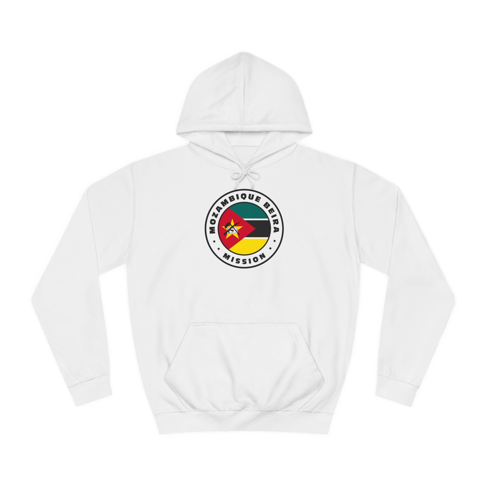 Mozambique Beira Mission Flag Logo (White Border) College Hoodie - Mission Wishlist - LDS Missionary Gift Store