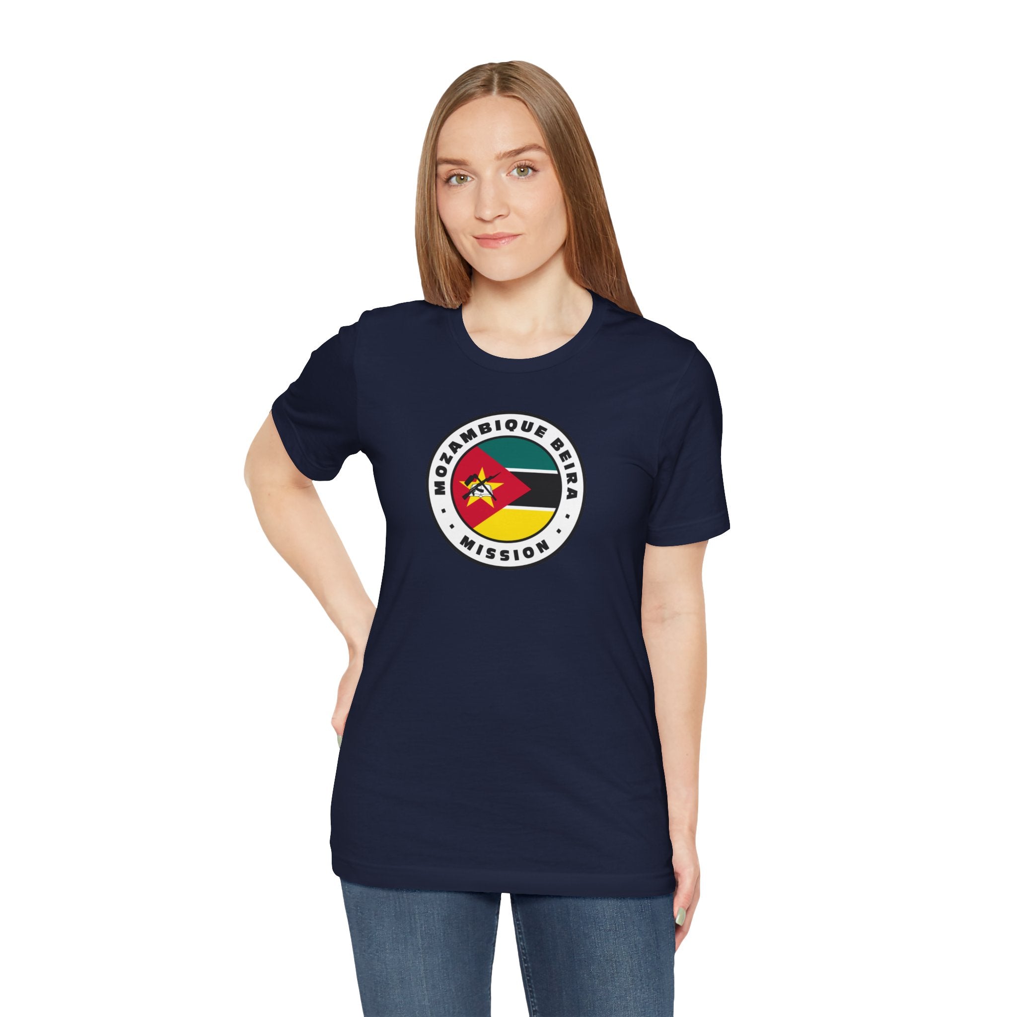 Mozambique Beira Mission Flag Logo (White Border) T-shirt - Mission Wishlist - LDS Missionary Gift Store