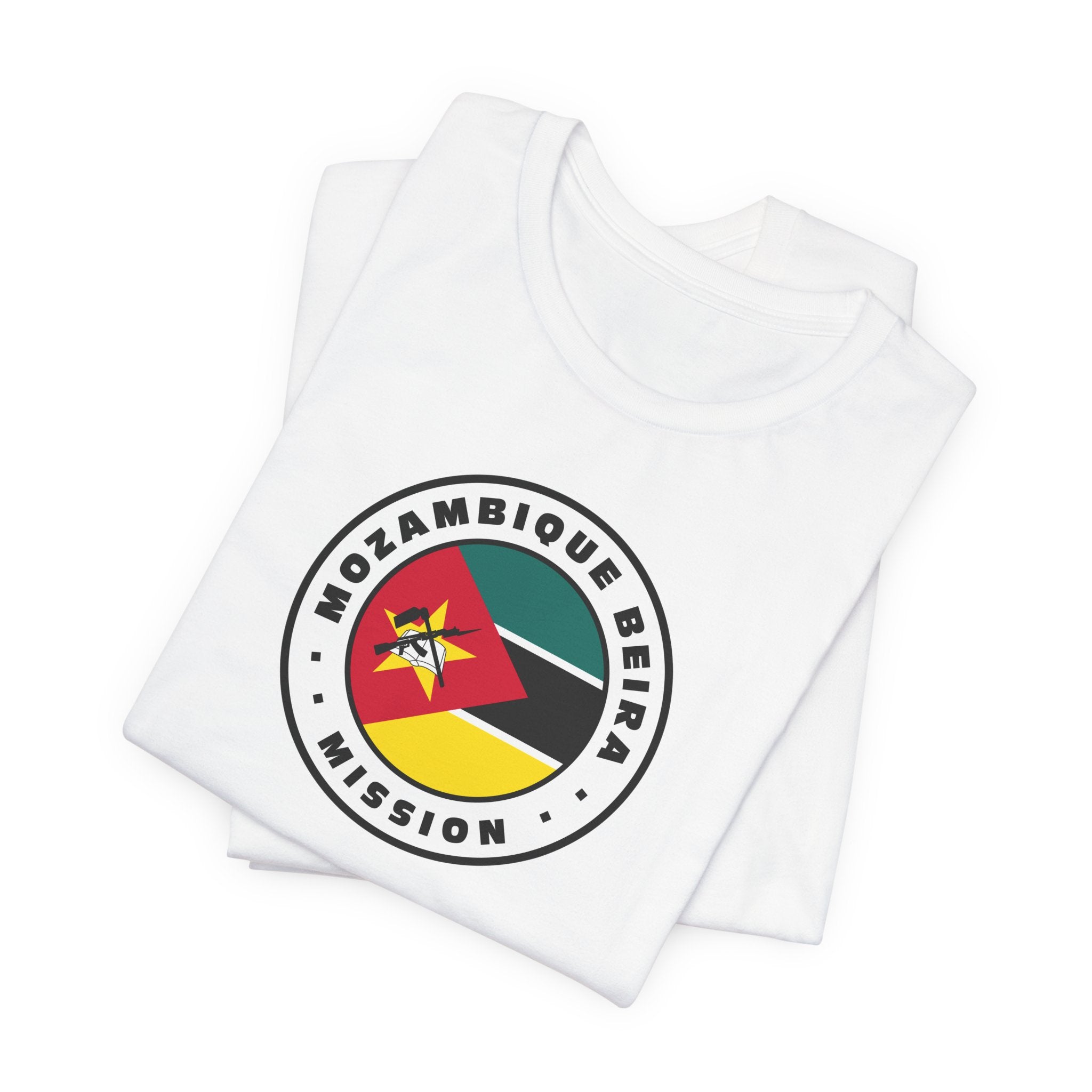Mozambique Beira Mission Flag Logo (White Border) T-shirt - Mission Wishlist - LDS Missionary Gift Store