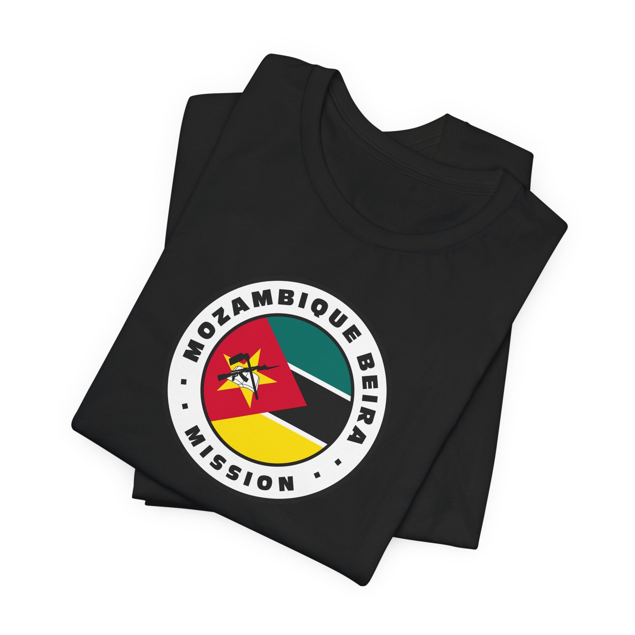 Mozambique Beira Mission Flag Logo (White Border) T-shirt - Mission Wishlist - LDS Missionary Gift Store
