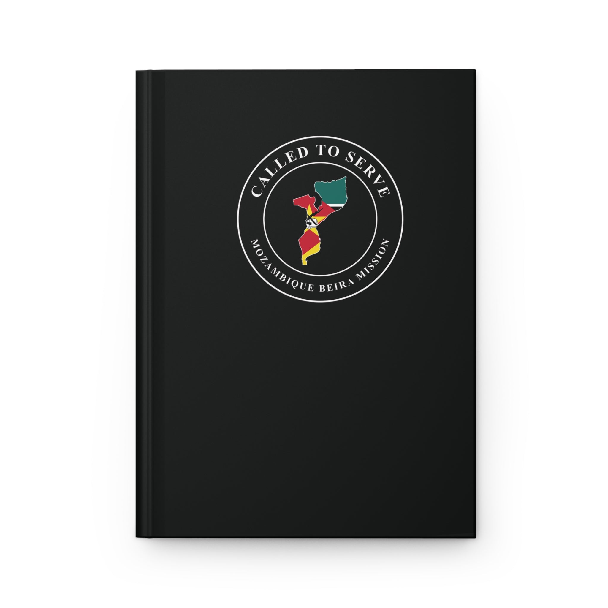 Mozambique Beira Mission Flag Map Called to Serve Black Hardcover Journal Matte - Latter-Day Saint LDS Missionary Gift - Book of Mormon