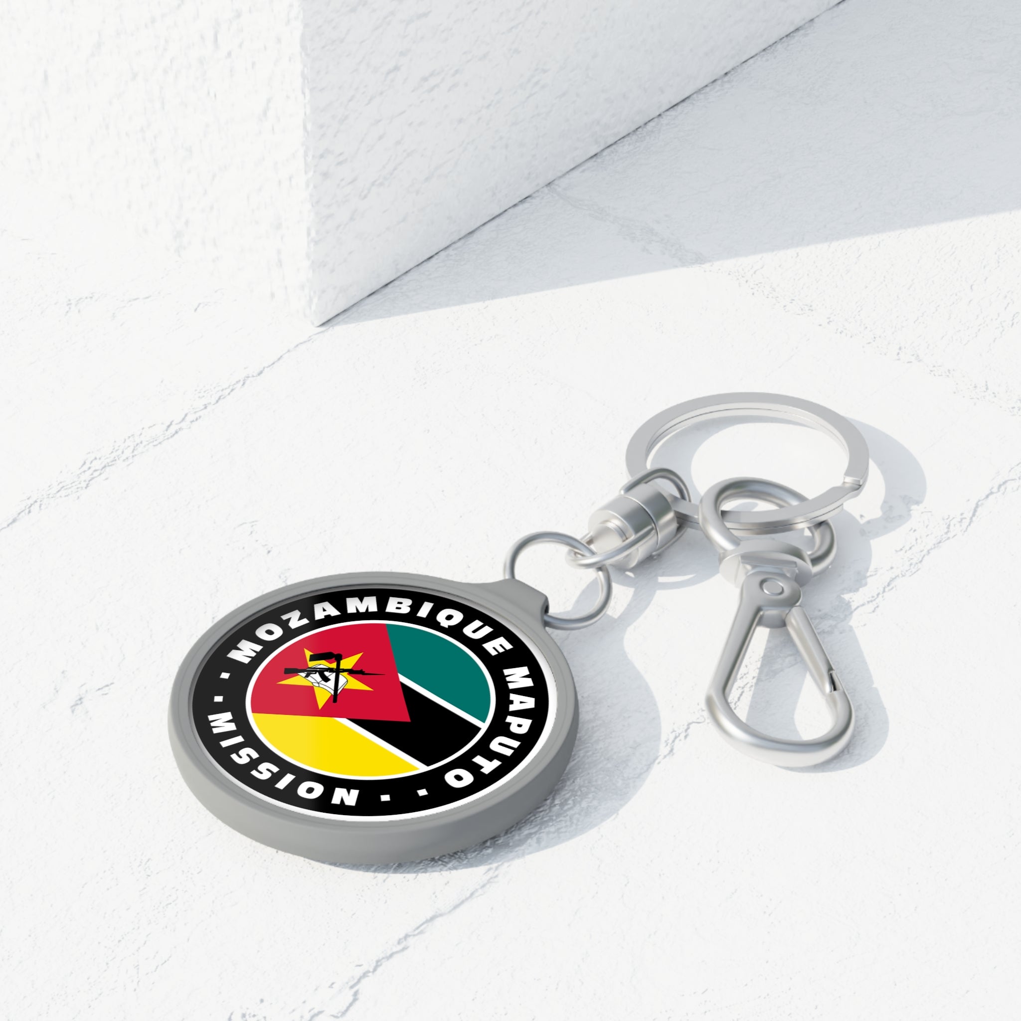Mozambique Maputo Mission Circle Flag Key Tag - Mission Wishlist - LDS Missionary Gift Store