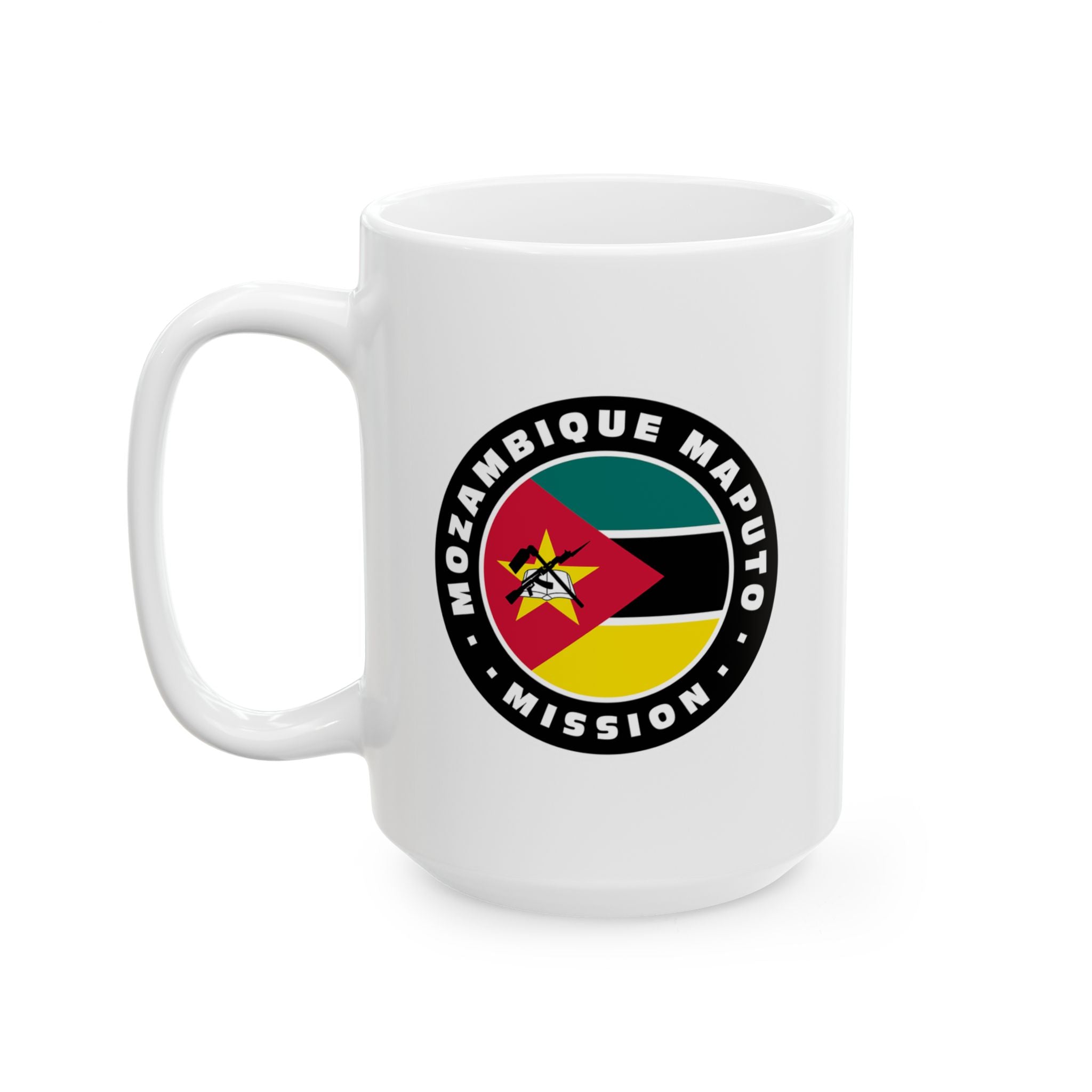 Mozambique Maputo Mission Circular Flag White Ceramic Mug - Latter-Day Saint LDS Missionary Gift - Book of Mormon